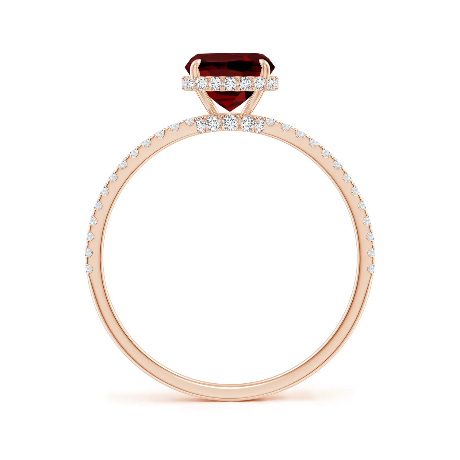 AAAA - Garnet / 1.91 CT / 14 KT Rose Gold