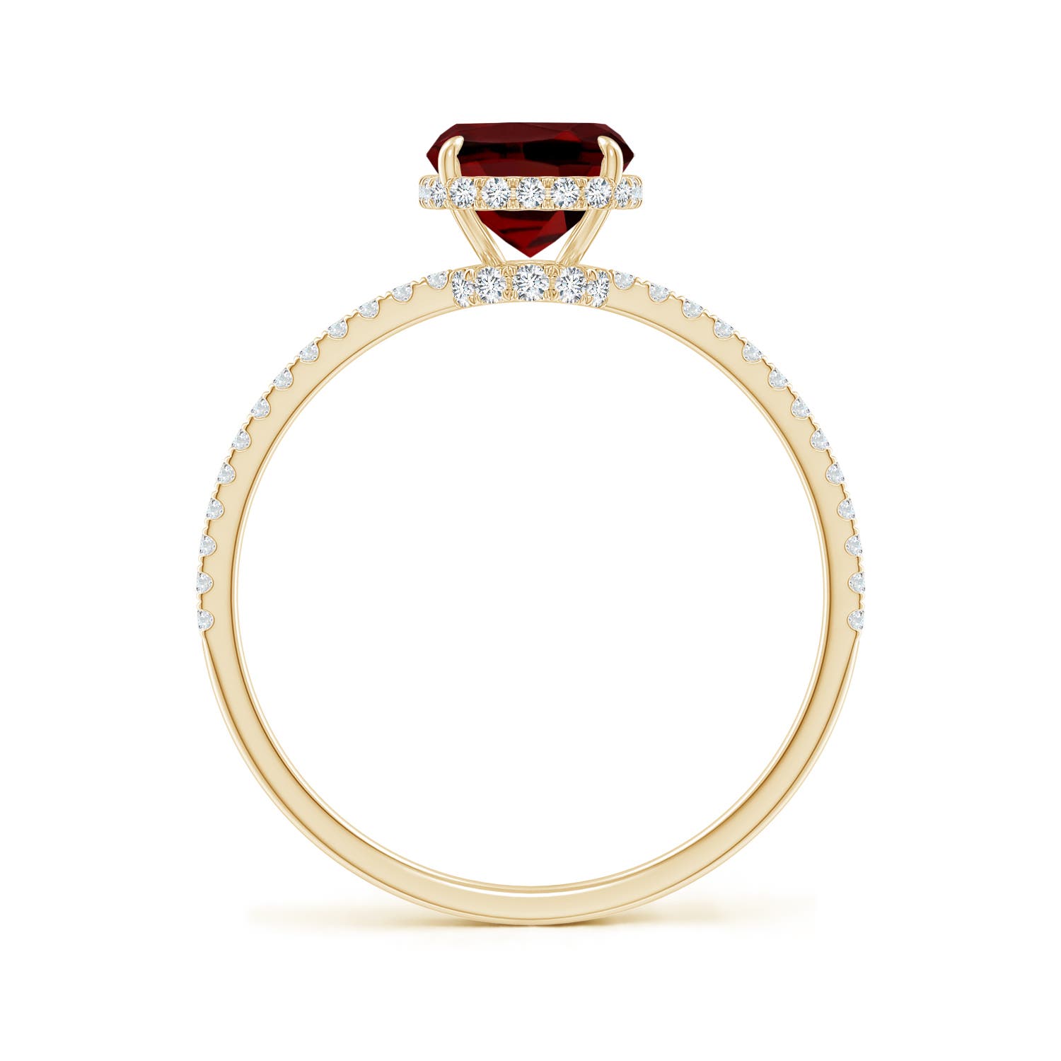 AAAA - Garnet / 1.91 CT / 14 KT Yellow Gold