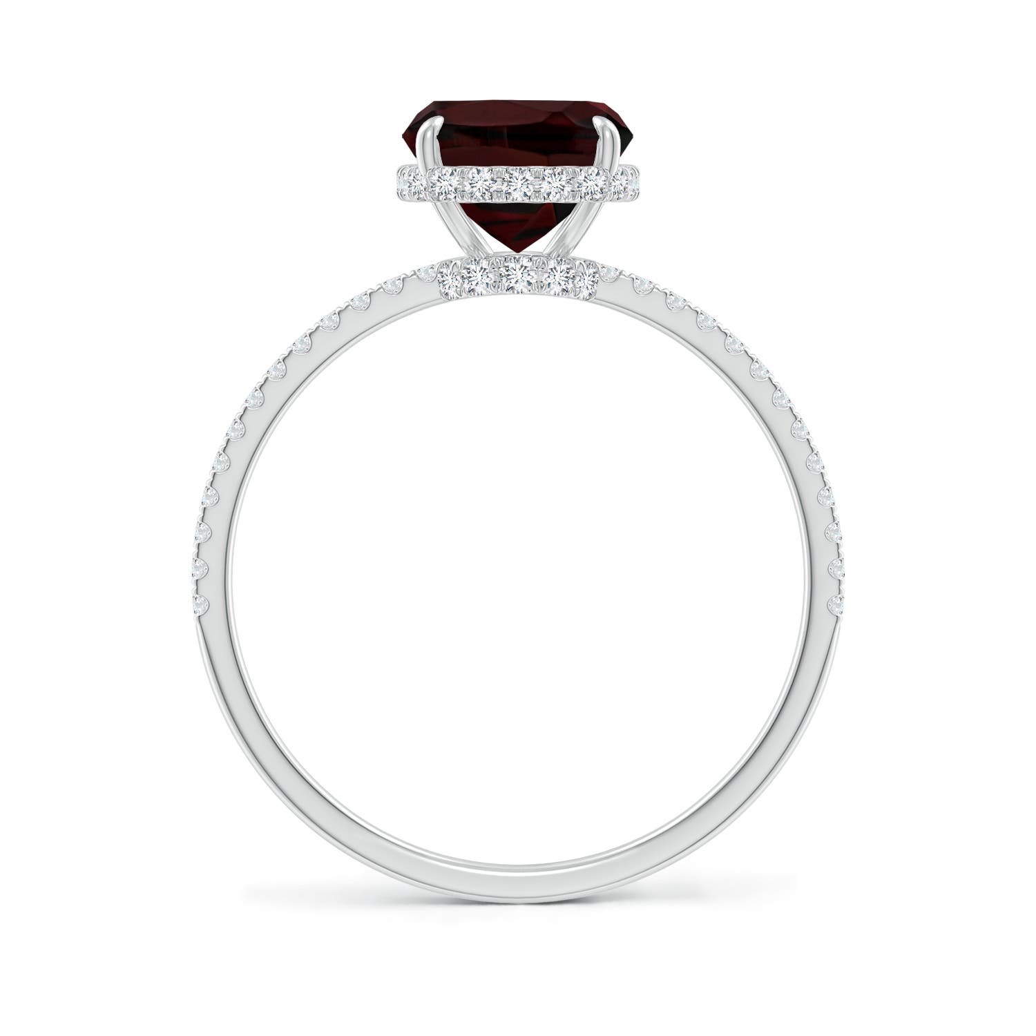 A - Garnet / 3.25 CT / 14 KT White Gold