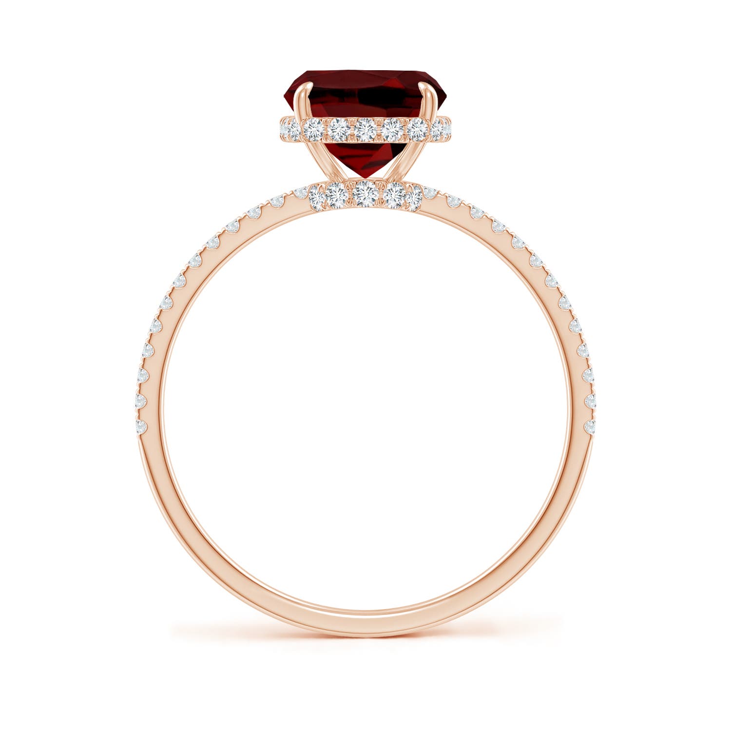 AAAA - Garnet / 3.25 CT / 14 KT Rose Gold