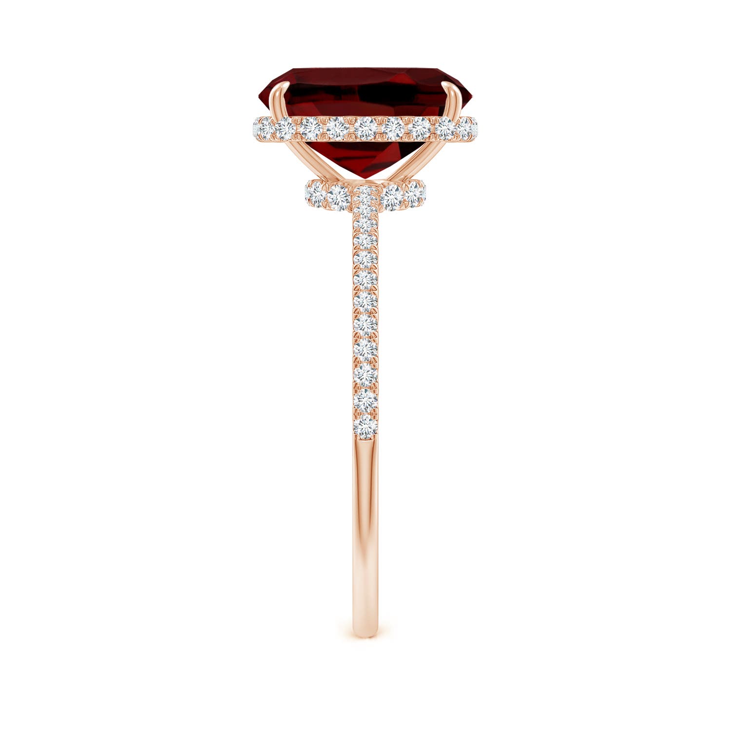 AAAA - Garnet / 3.25 CT / 14 KT Rose Gold