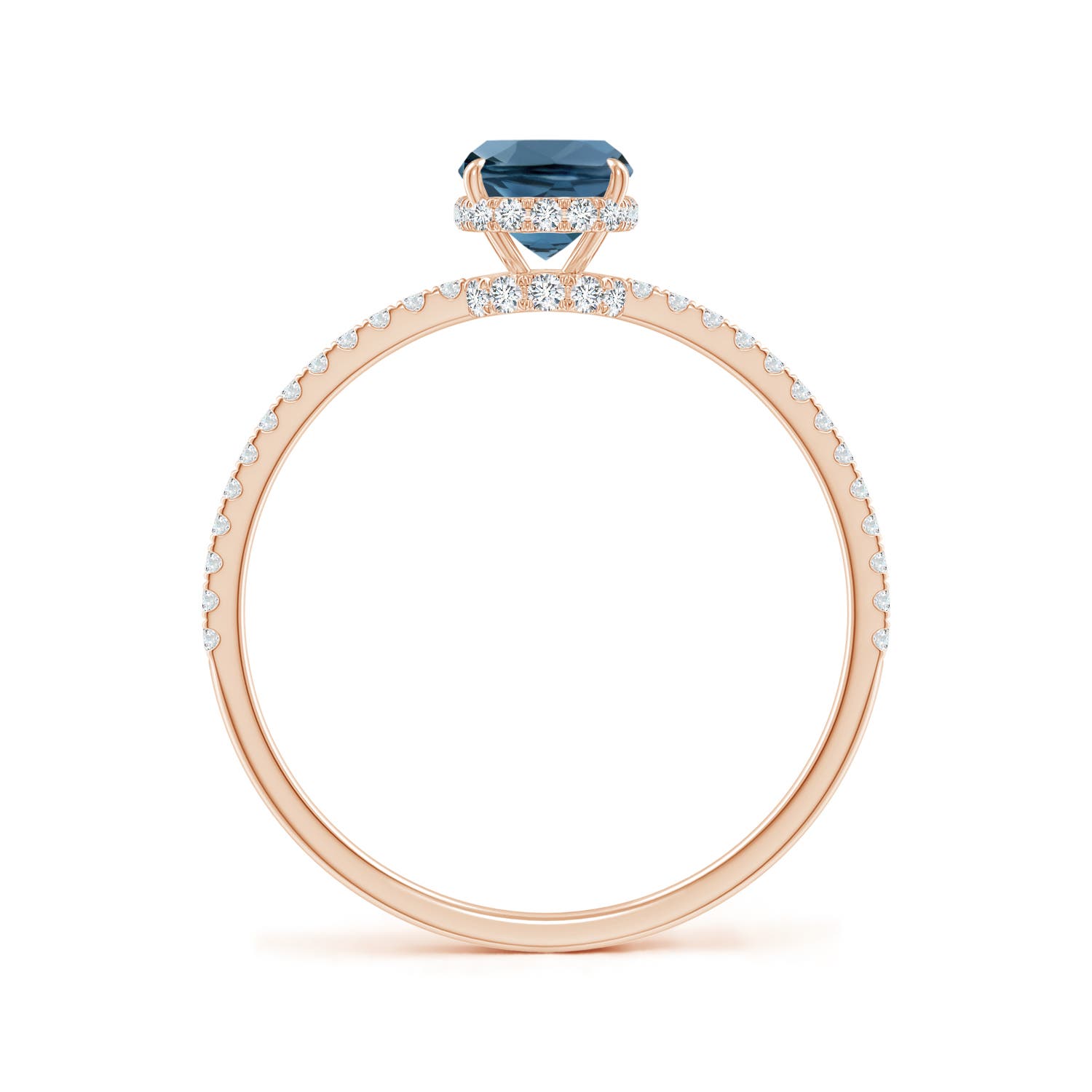 A - London Blue Topaz / 1.3 CT / 14 KT Rose Gold