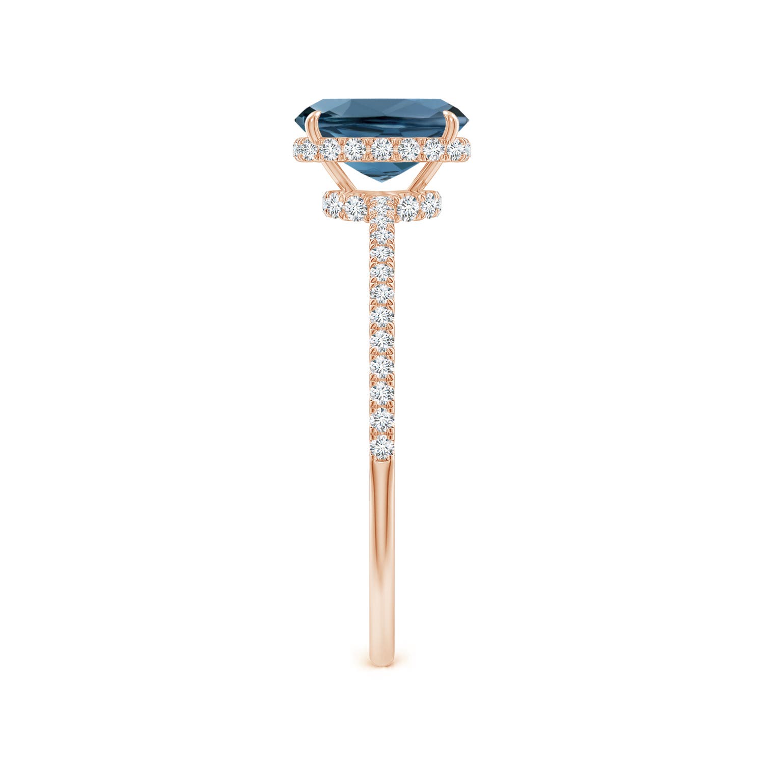 A - London Blue Topaz / 1.3 CT / 14 KT Rose Gold