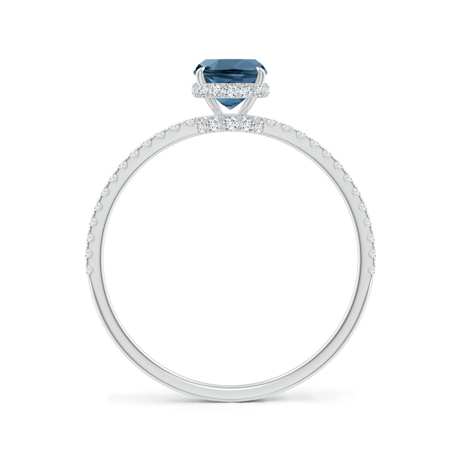 A - London Blue Topaz / 1.3 CT / 14 KT White Gold