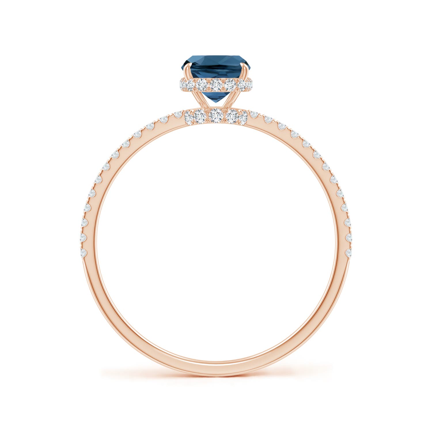 AA - London Blue Topaz / 1.3 CT / 14 KT Rose Gold