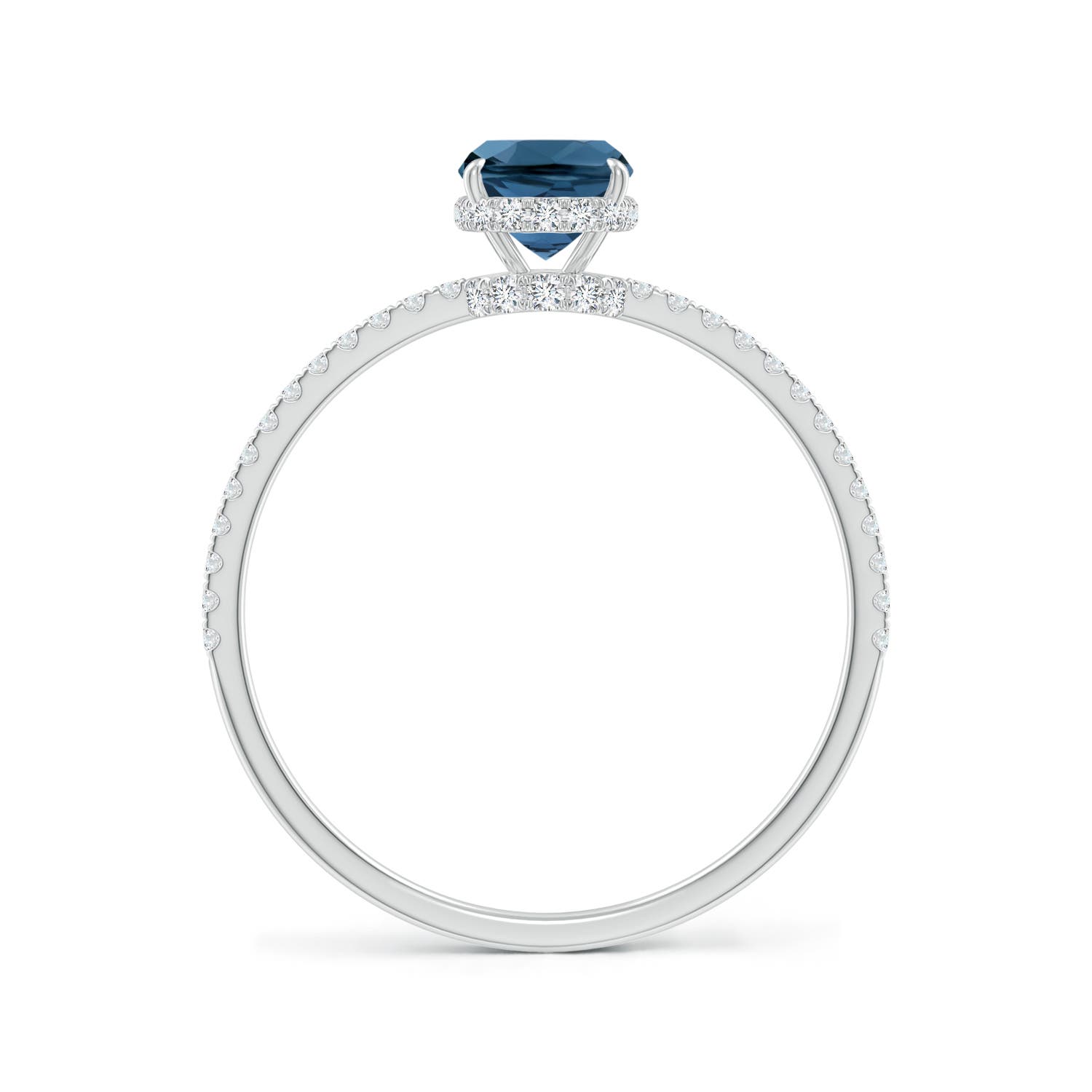 AA - London Blue Topaz / 1.3 CT / 14 KT White Gold