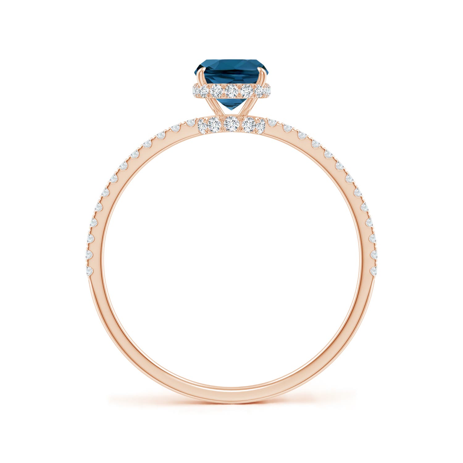 AAA - London Blue Topaz / 1.3 CT / 14 KT Rose Gold