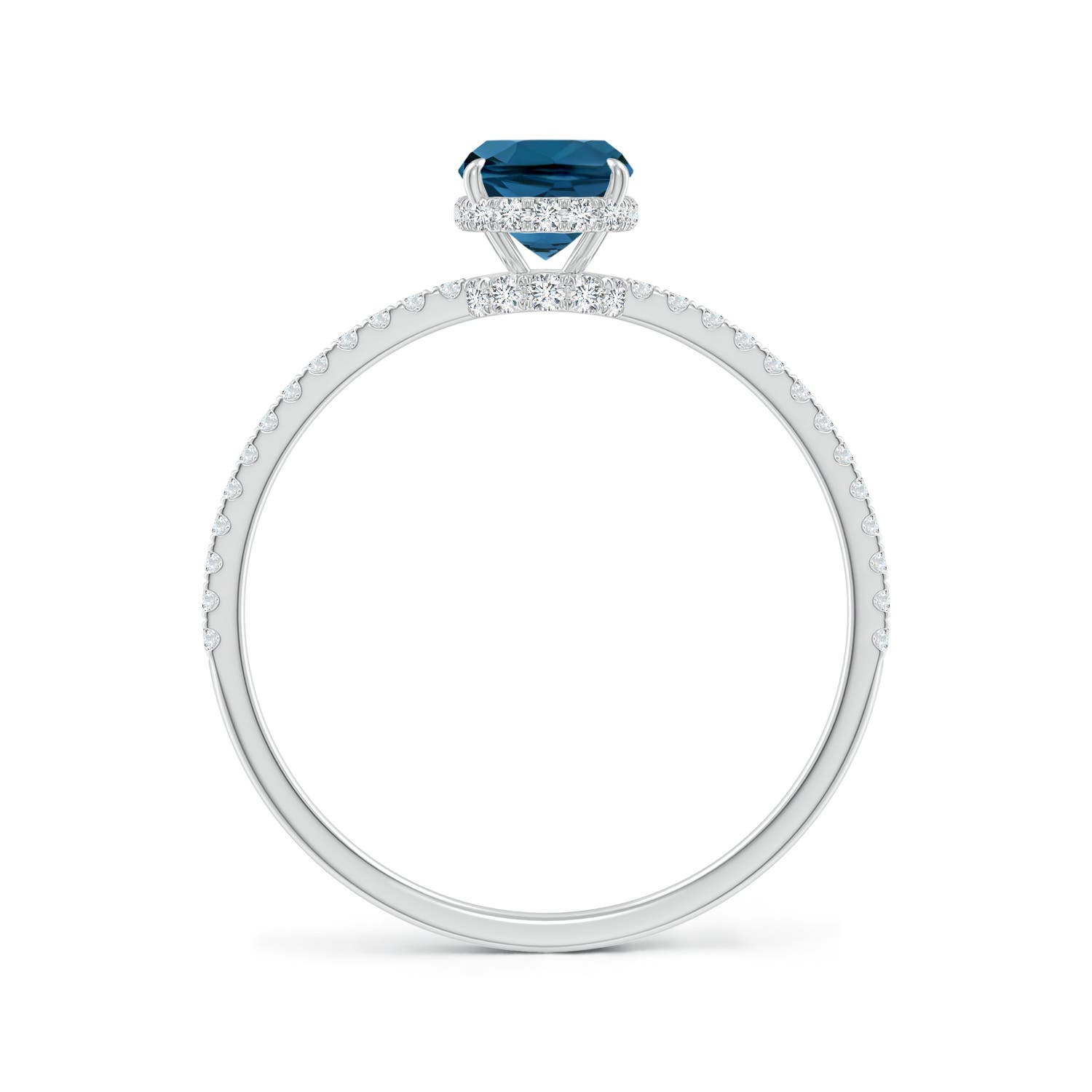 AAA - London Blue Topaz / 1.3 CT / 14 KT White Gold