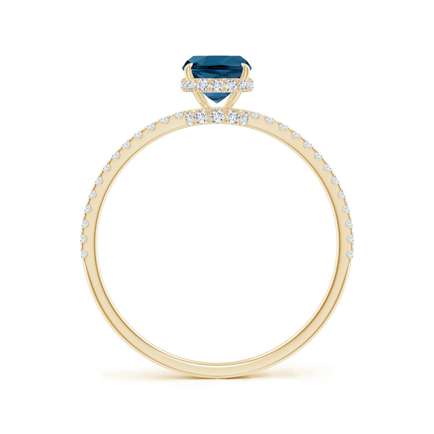 AAA - London Blue Topaz / 1.3 CT / 14 KT Yellow Gold