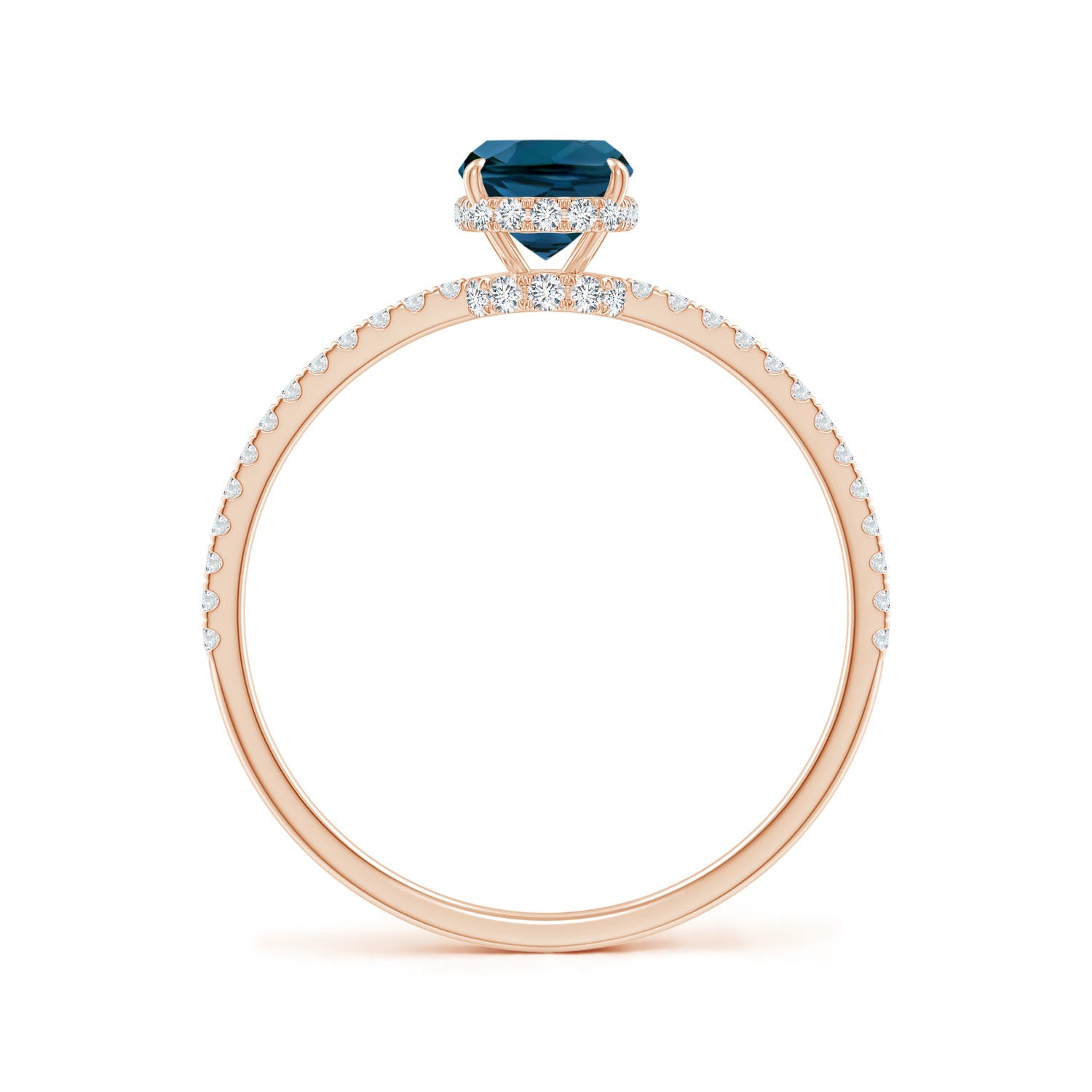 AAAA - London Blue Topaz / 1.3 CT / 14 KT Rose Gold