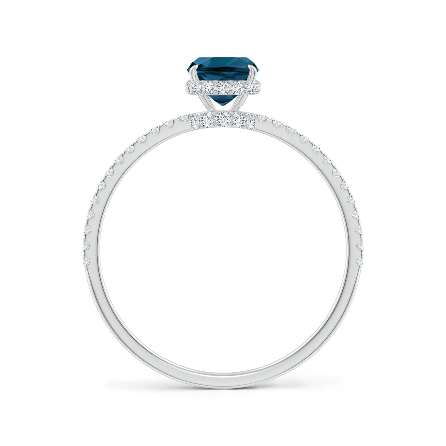 AAAA - London Blue Topaz / 1.3 CT / 14 KT White Gold