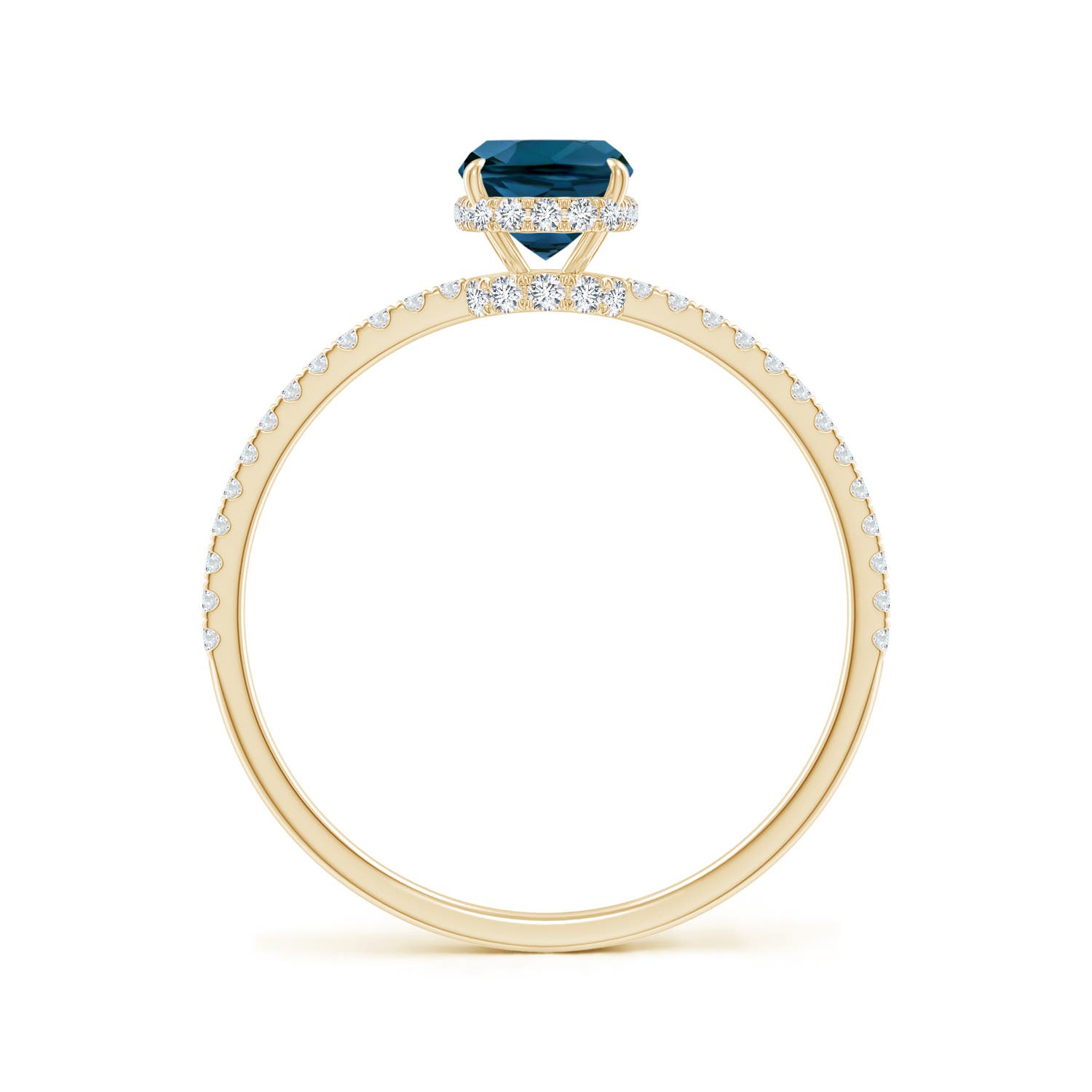 AAAA - London Blue Topaz / 1.3 CT / 14 KT Yellow Gold