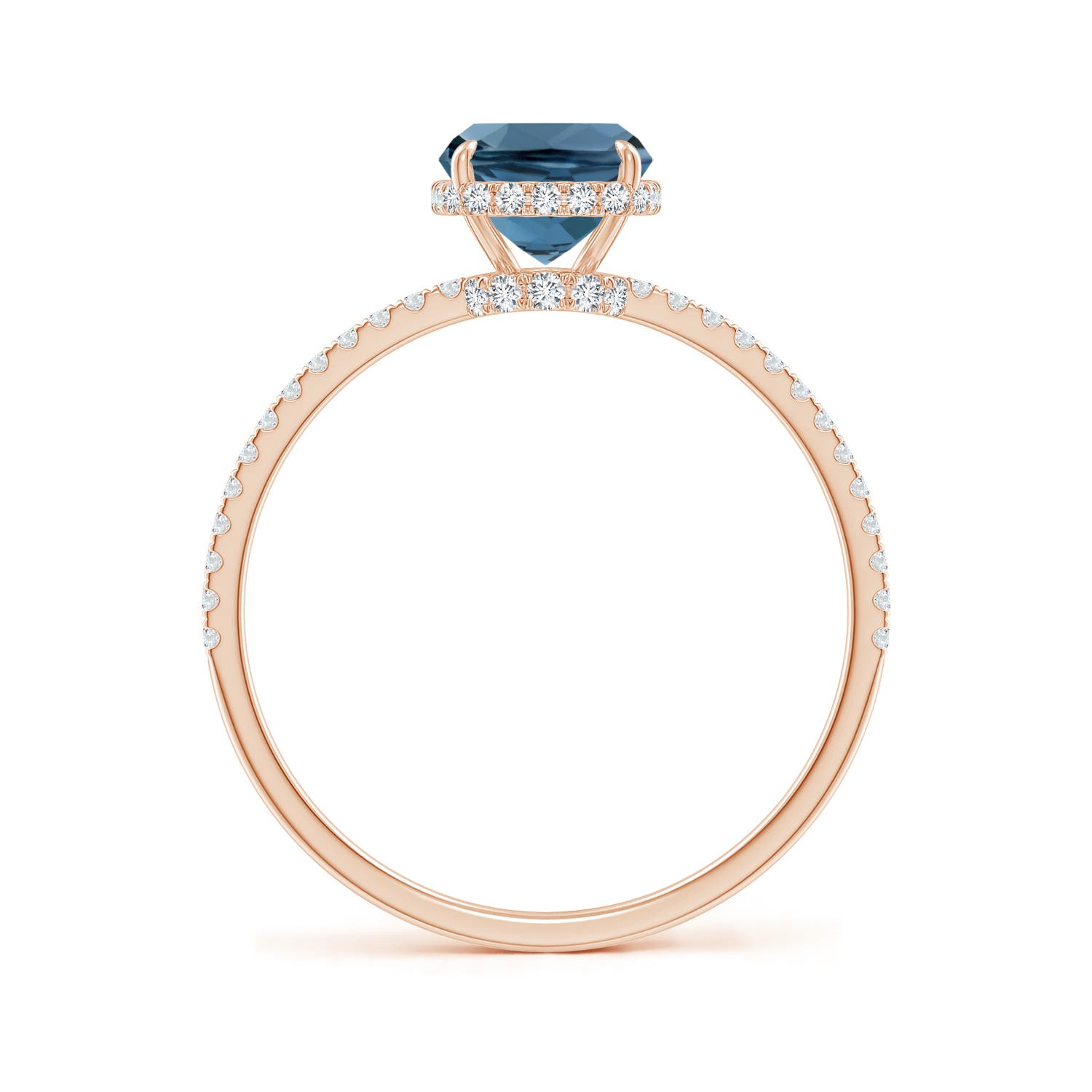 A - London Blue Topaz / 1.91 CT / 14 KT Rose Gold