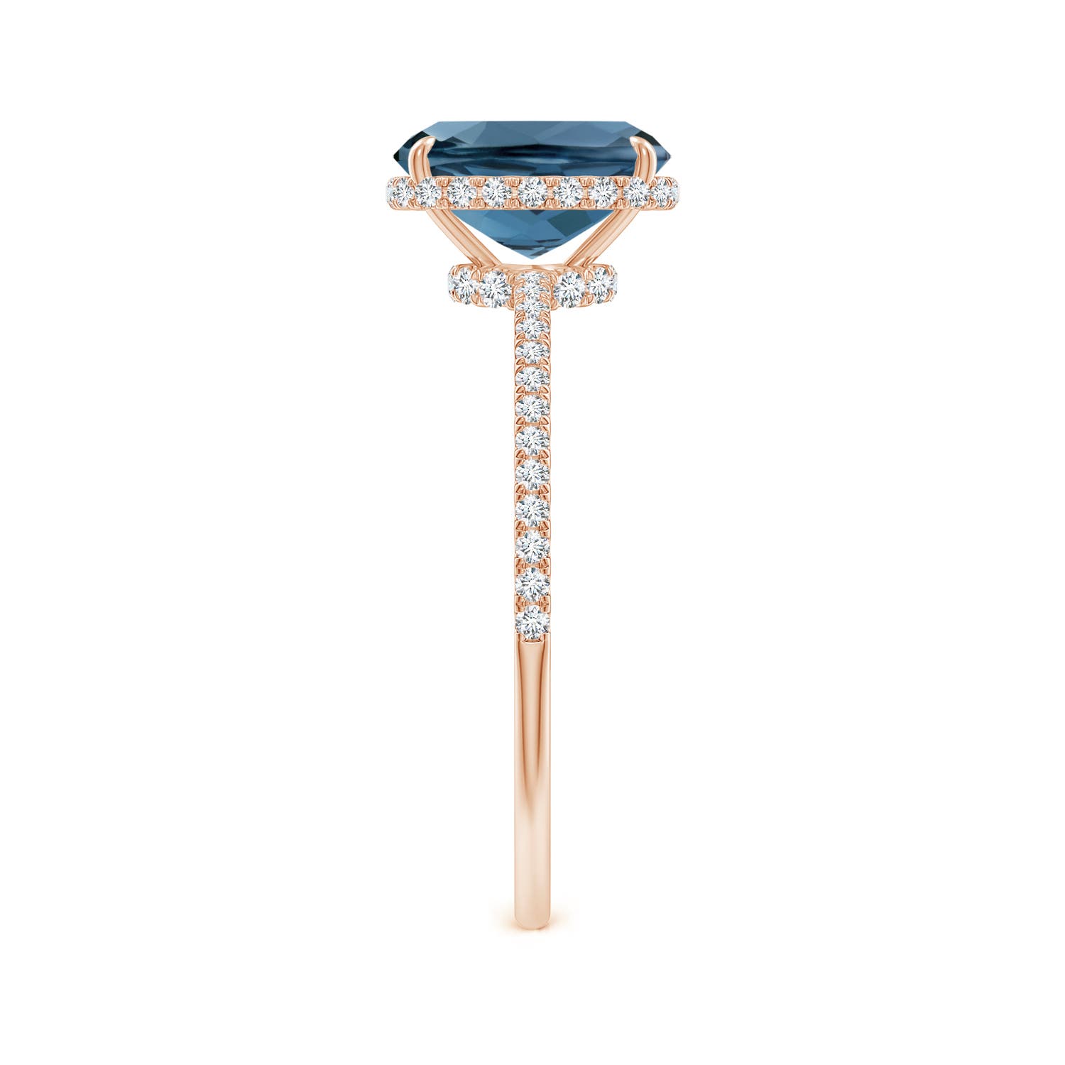 A - London Blue Topaz / 1.91 CT / 14 KT Rose Gold