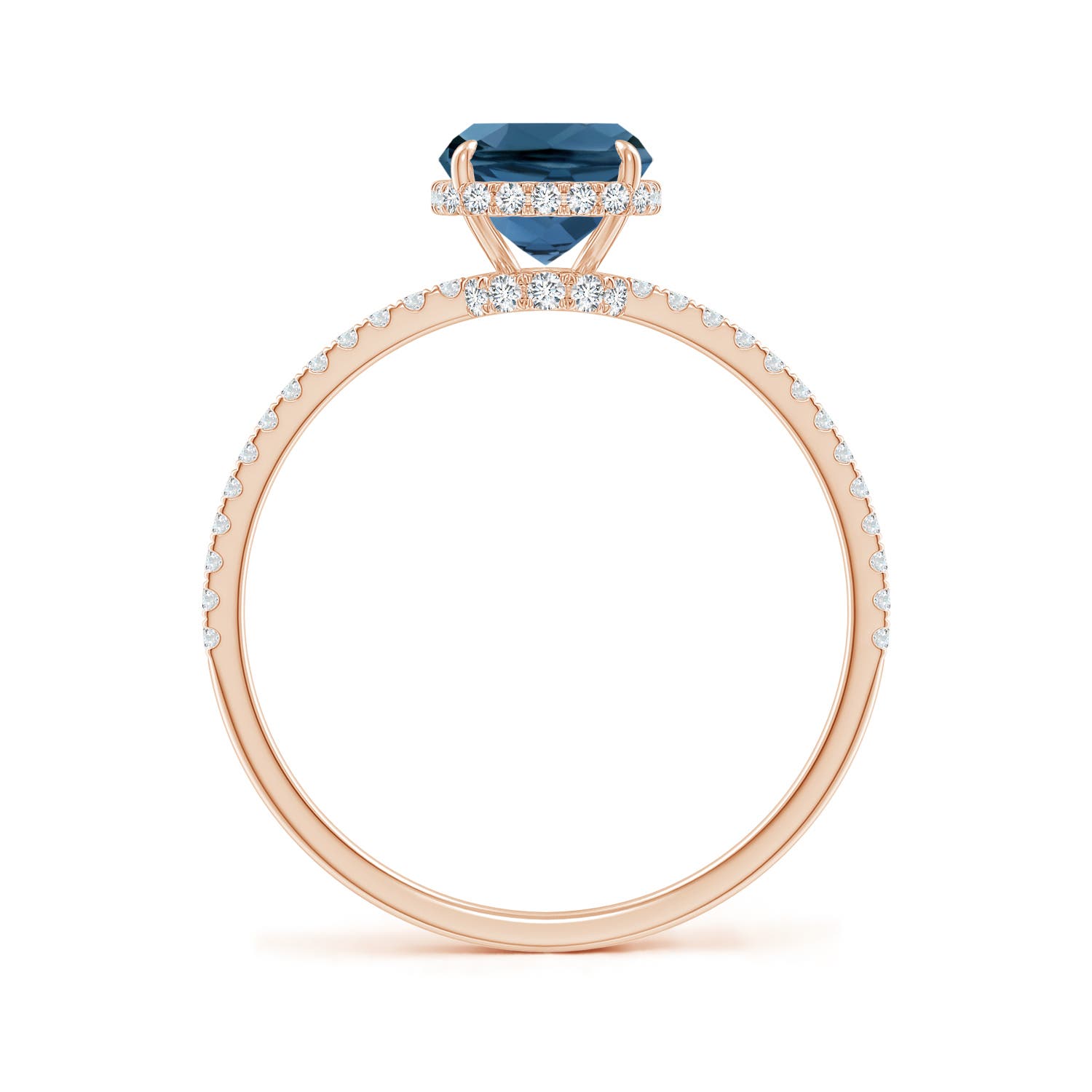 AA - London Blue Topaz / 1.91 CT / 14 KT Rose Gold