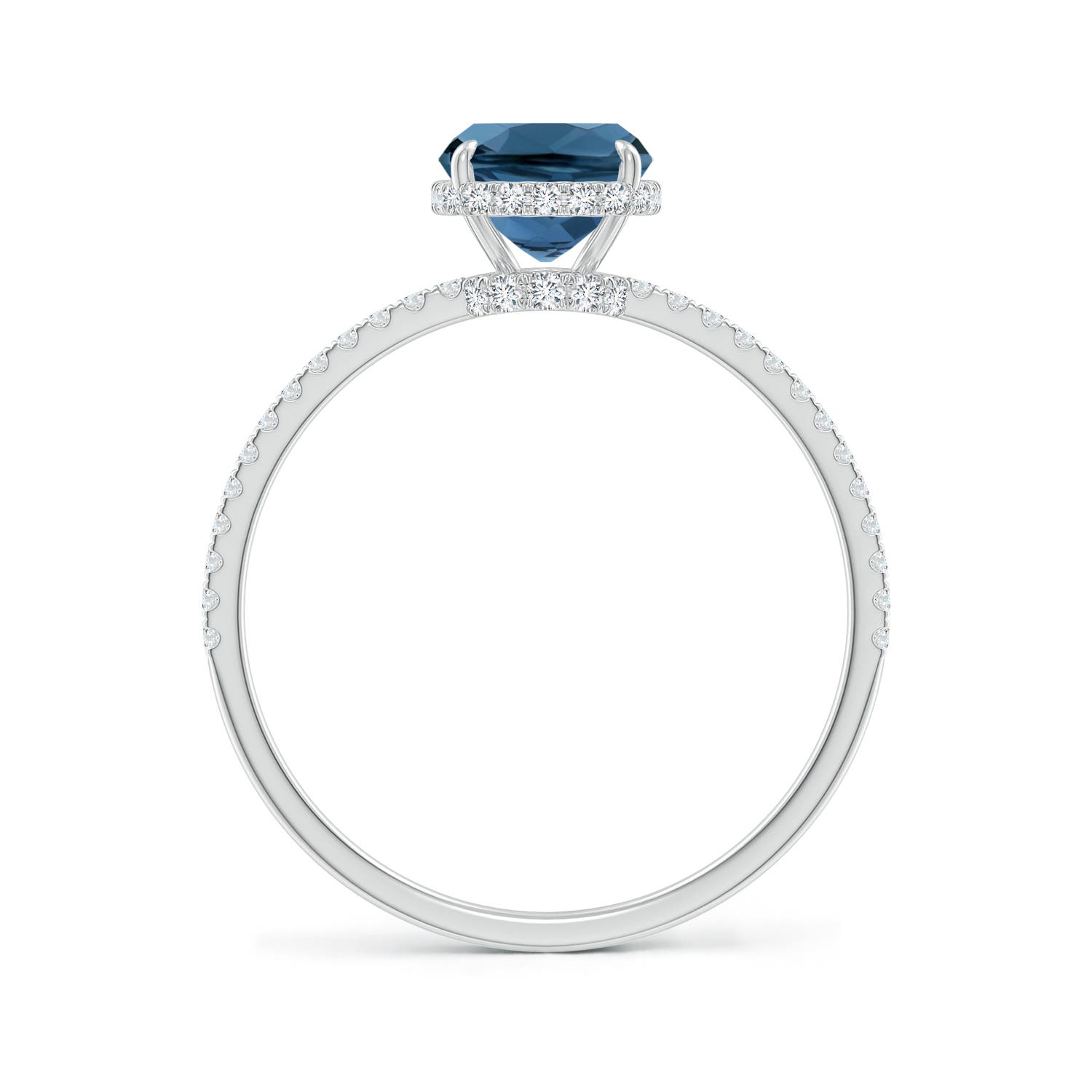 AA - London Blue Topaz / 1.91 CT / 14 KT White Gold