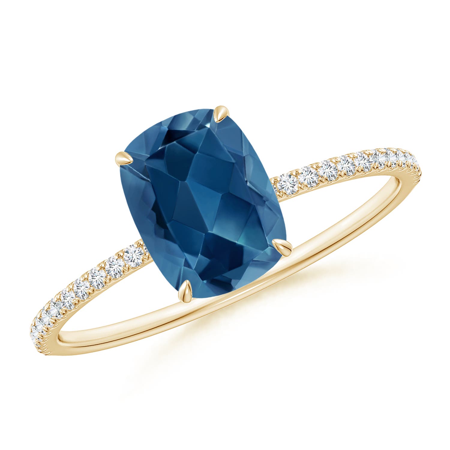 AA - London Blue Topaz / 1.91 CT / 14 KT Yellow Gold