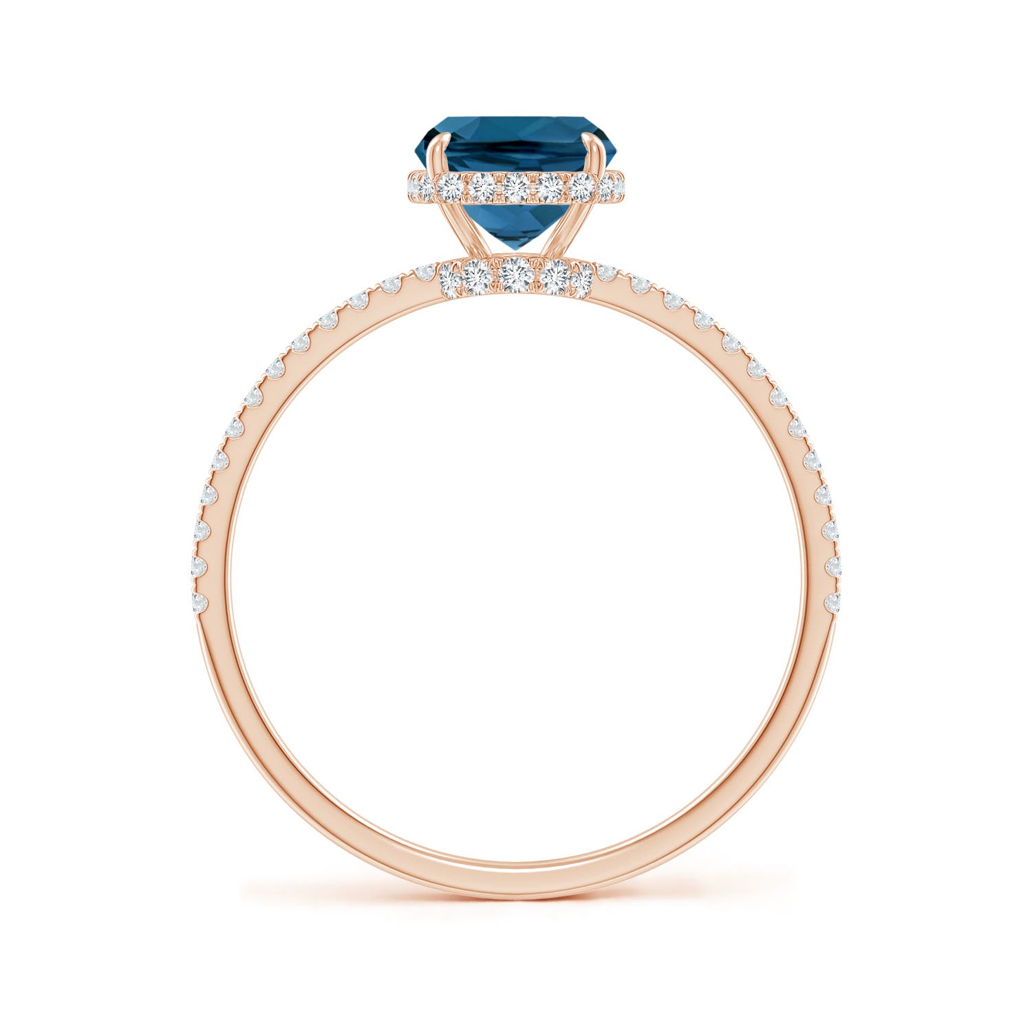 AAA - London Blue Topaz / 1.91 CT / 14 KT Rose Gold