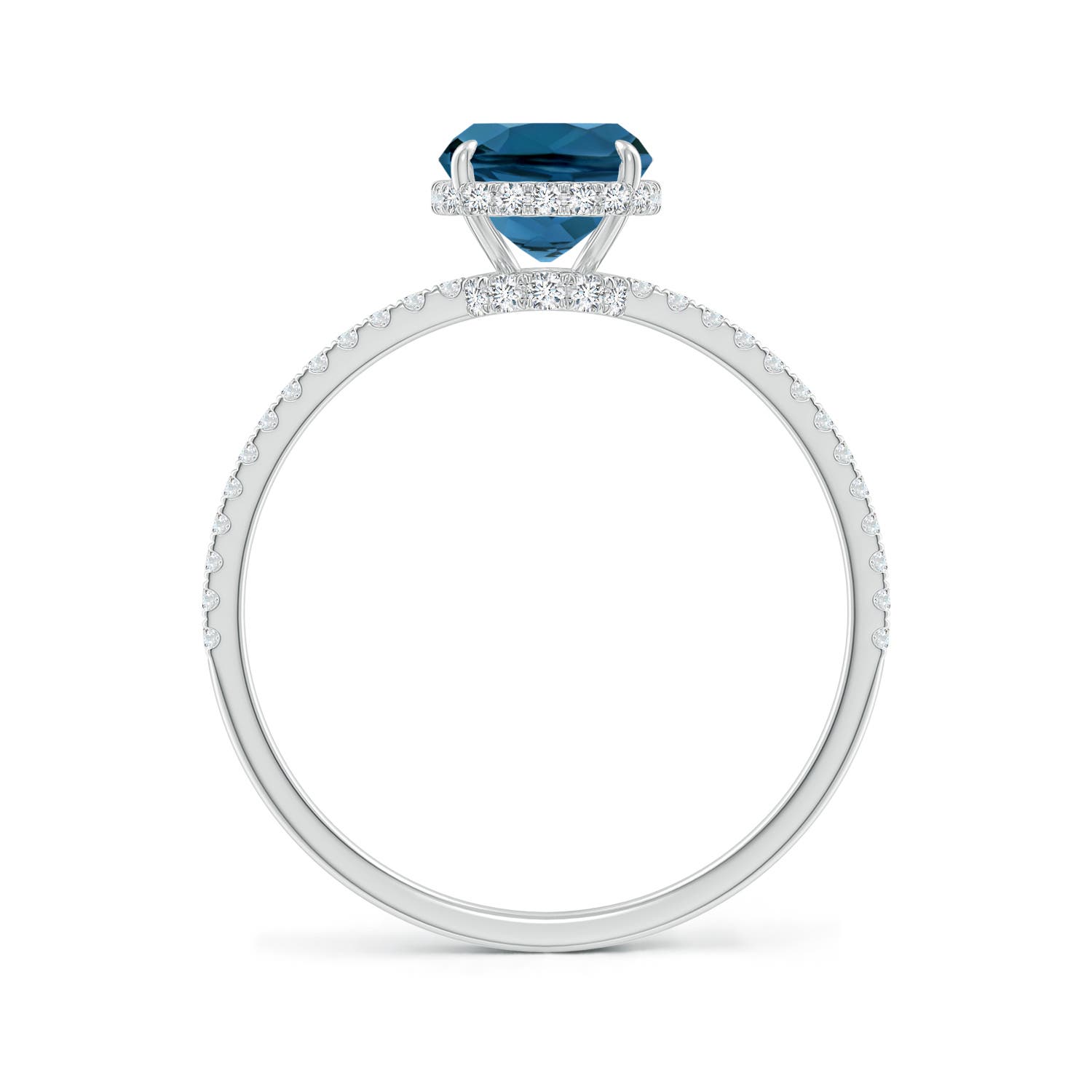 AAA - London Blue Topaz / 1.91 CT / 14 KT White Gold