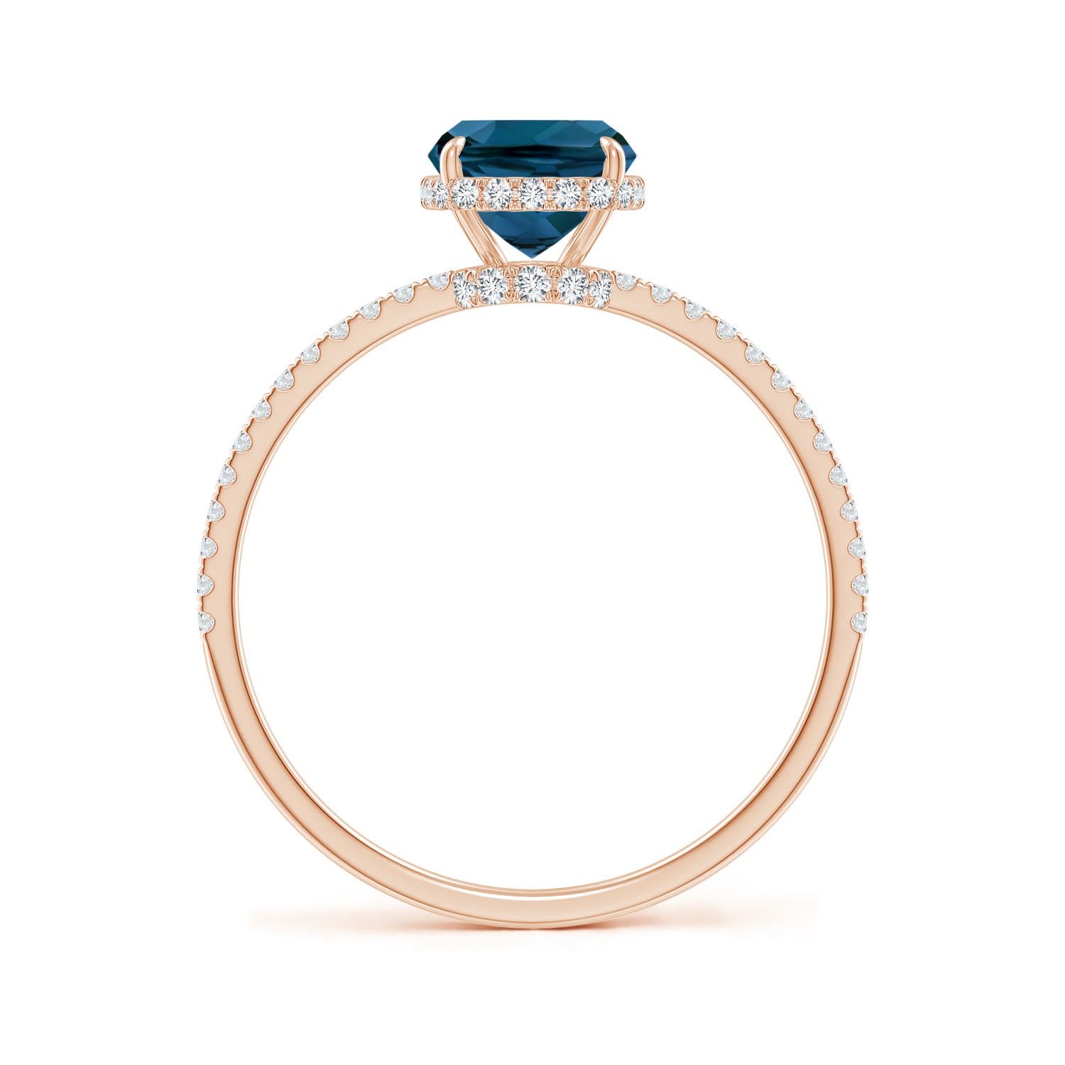 AAAA - London Blue Topaz / 1.91 CT / 14 KT Rose Gold