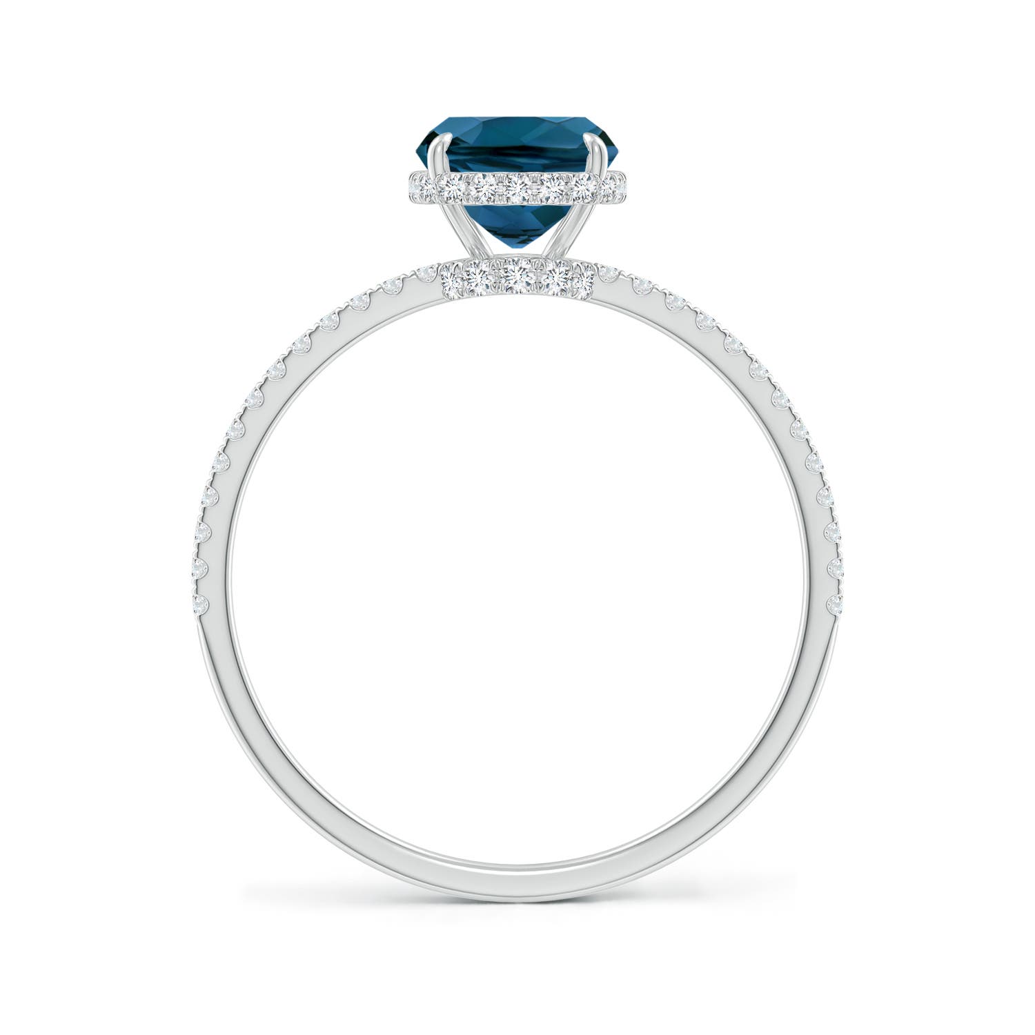 AAAA - London Blue Topaz / 1.91 CT / 14 KT White Gold