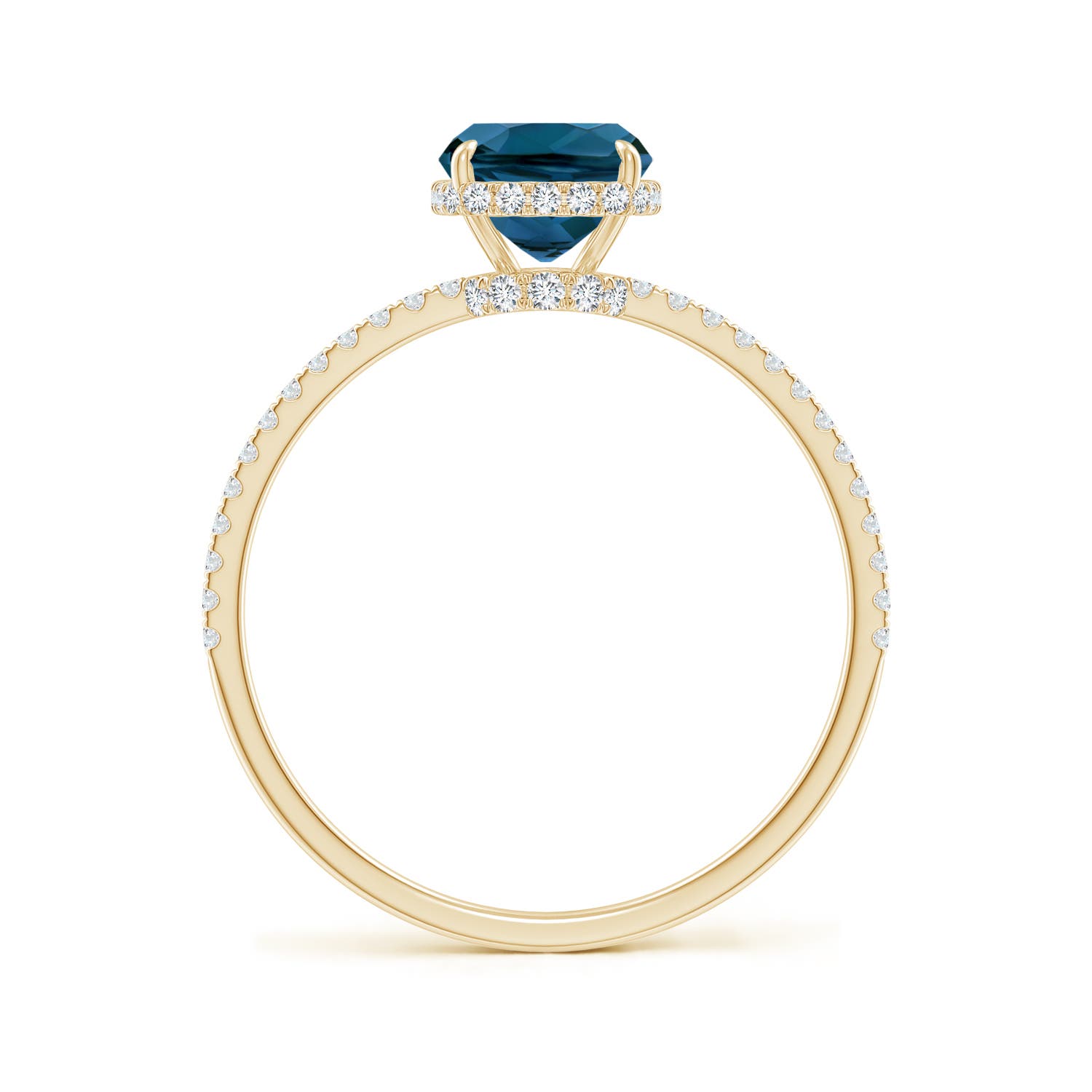 AAAA - London Blue Topaz / 1.91 CT / 14 KT Yellow Gold