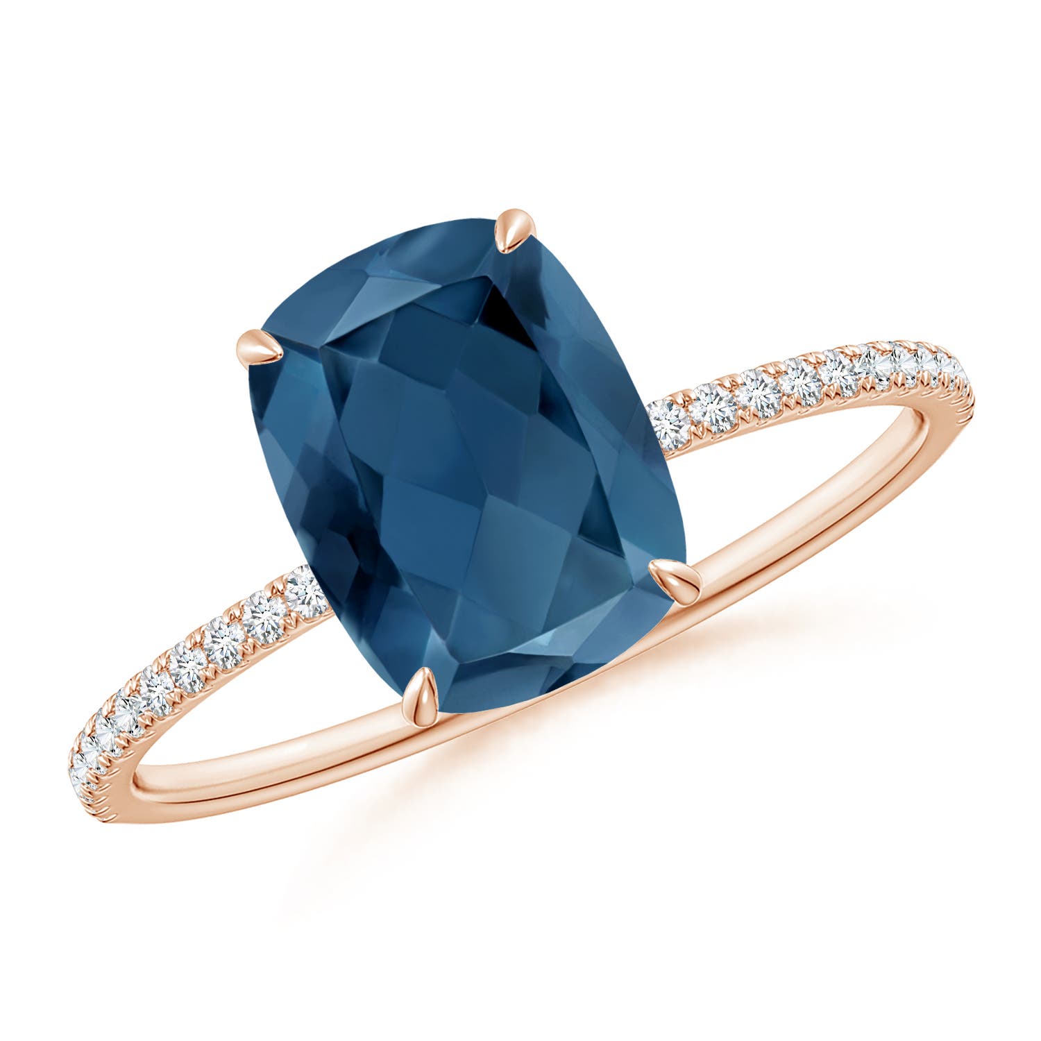 A - London Blue Topaz / 2.55 CT / 14 KT Rose Gold