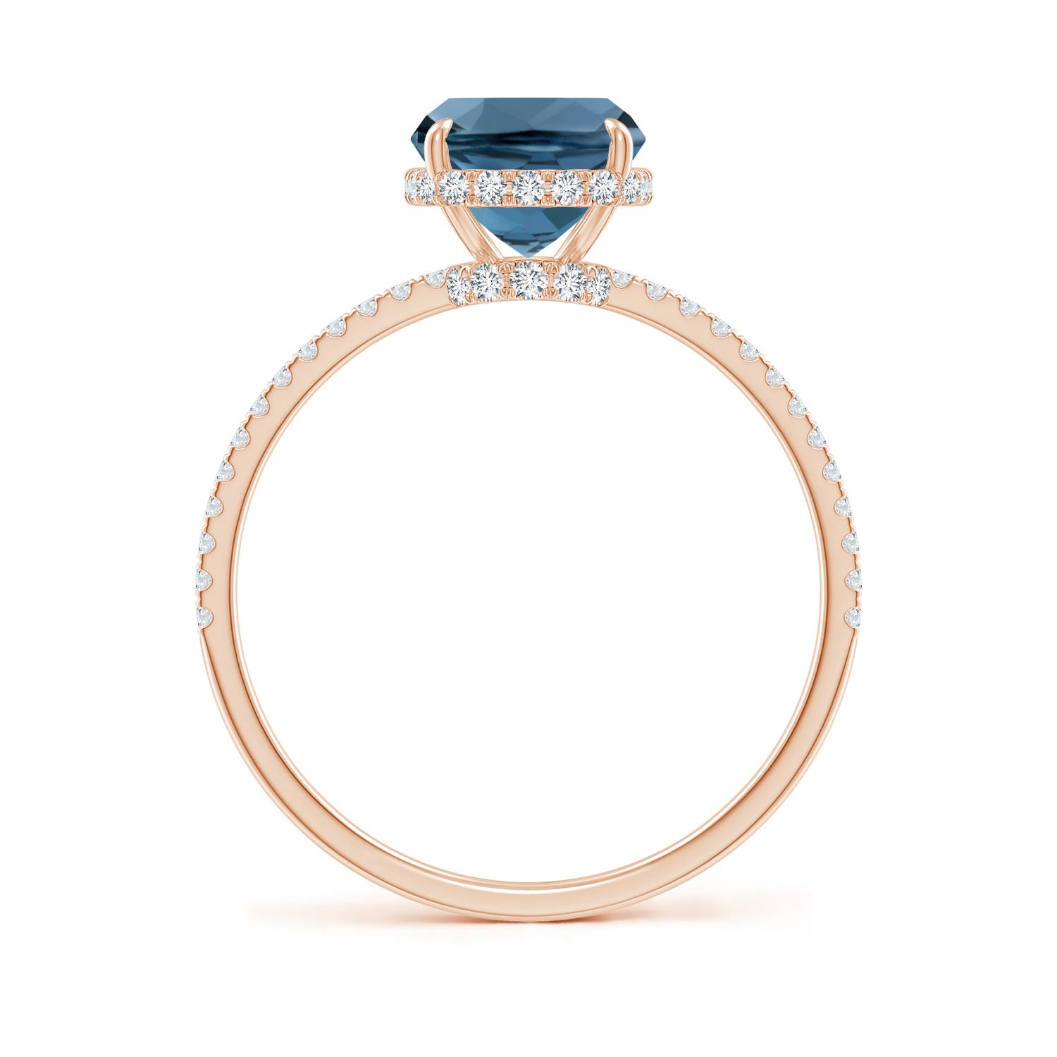 A - London Blue Topaz / 2.55 CT / 14 KT Rose Gold