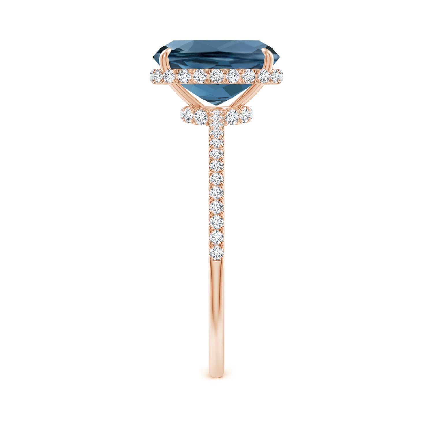 A - London Blue Topaz / 2.55 CT / 14 KT Rose Gold