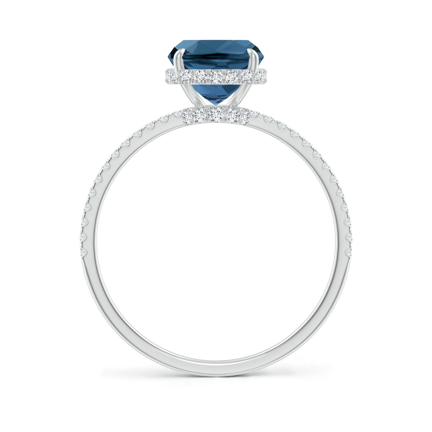 AA - London Blue Topaz / 2.55 CT / 14 KT White Gold