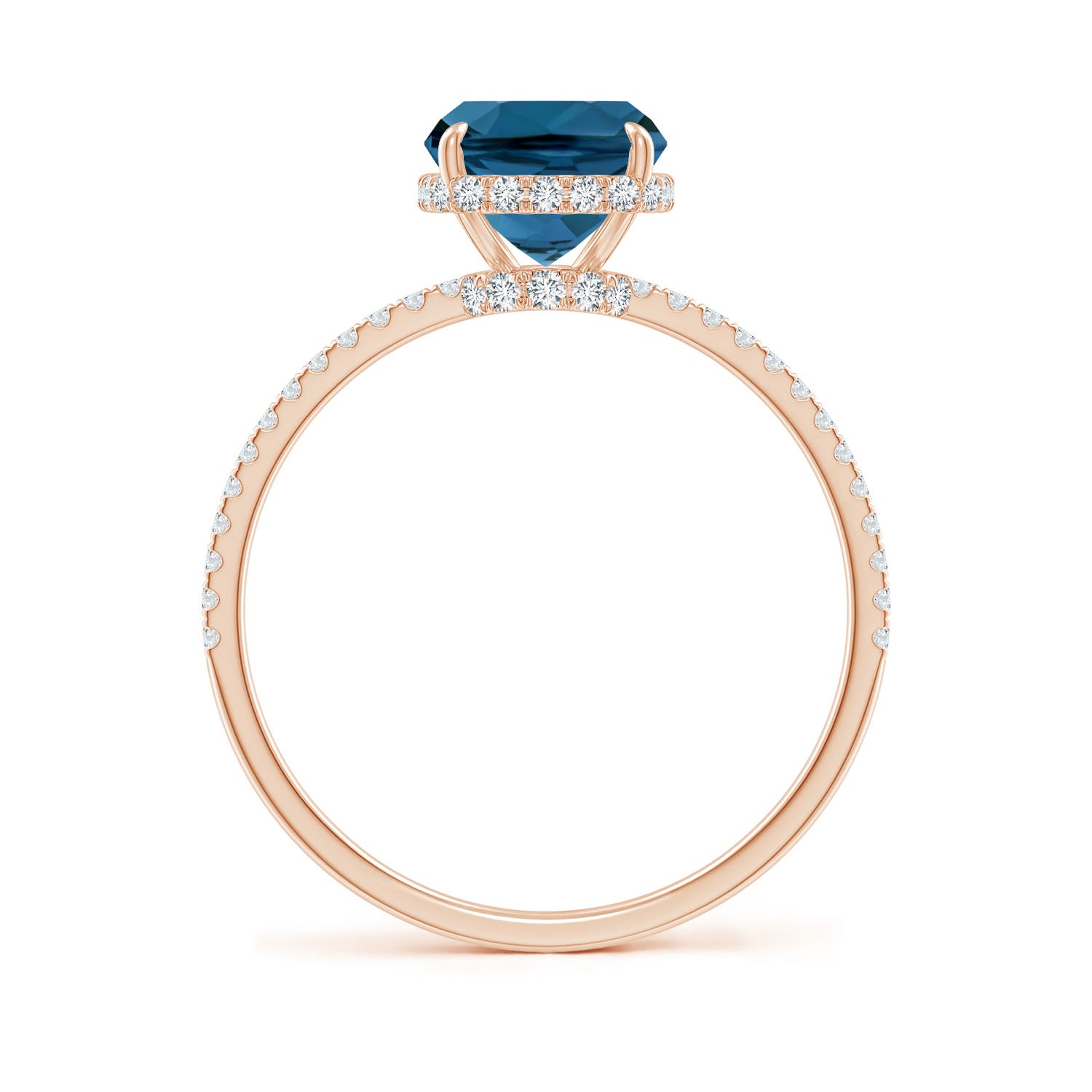 AAA - London Blue Topaz / 2.55 CT / 14 KT Rose Gold