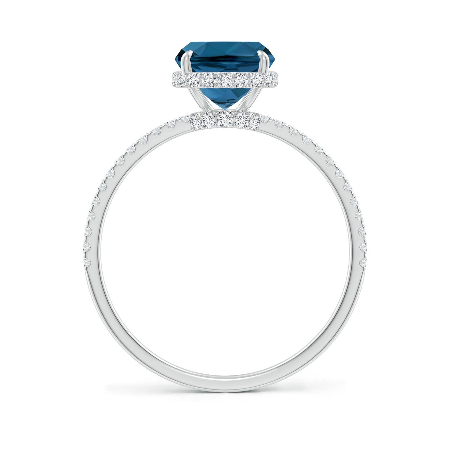 AAA - London Blue Topaz / 2.55 CT / 14 KT White Gold