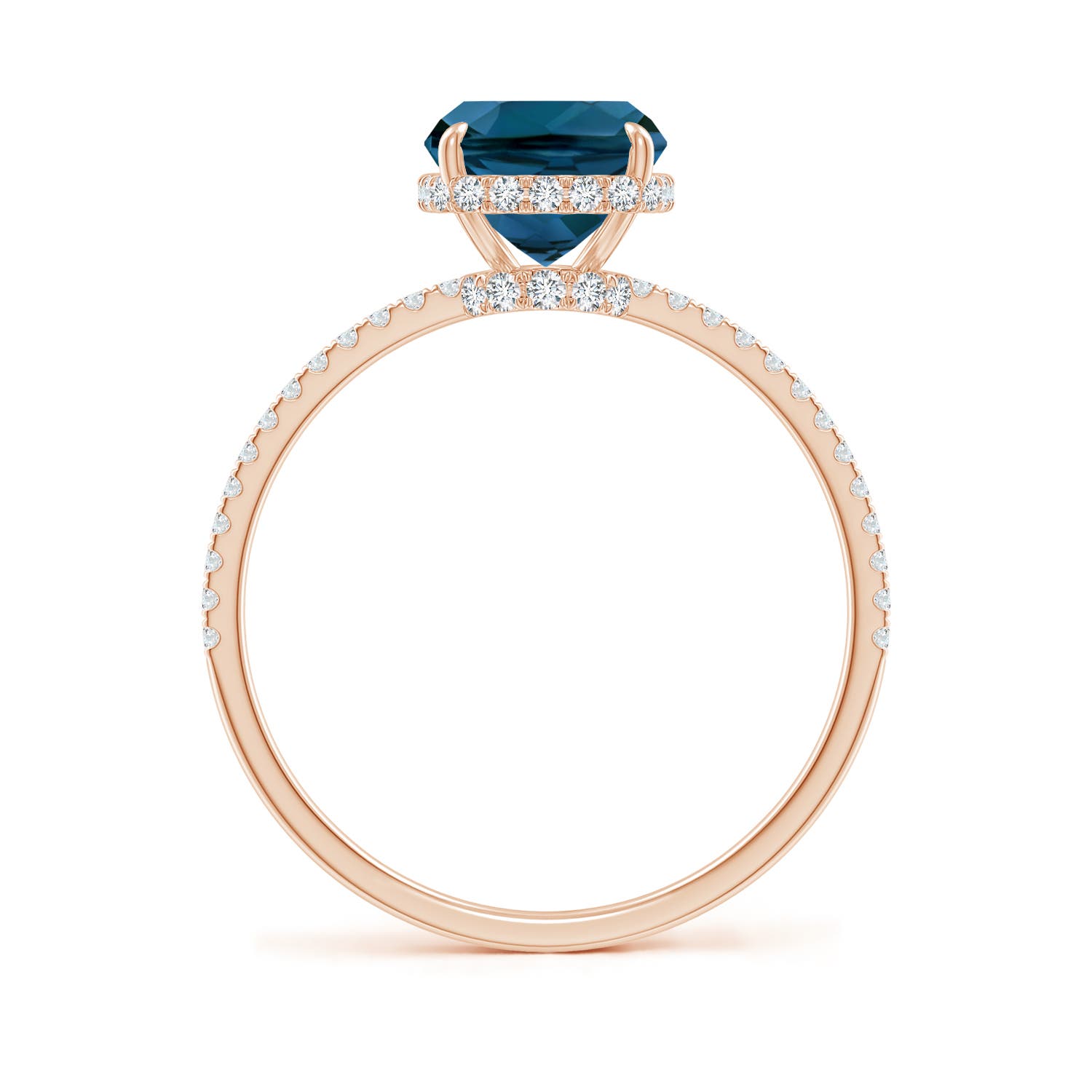 AAAA - London Blue Topaz / 2.55 CT / 14 KT Rose Gold