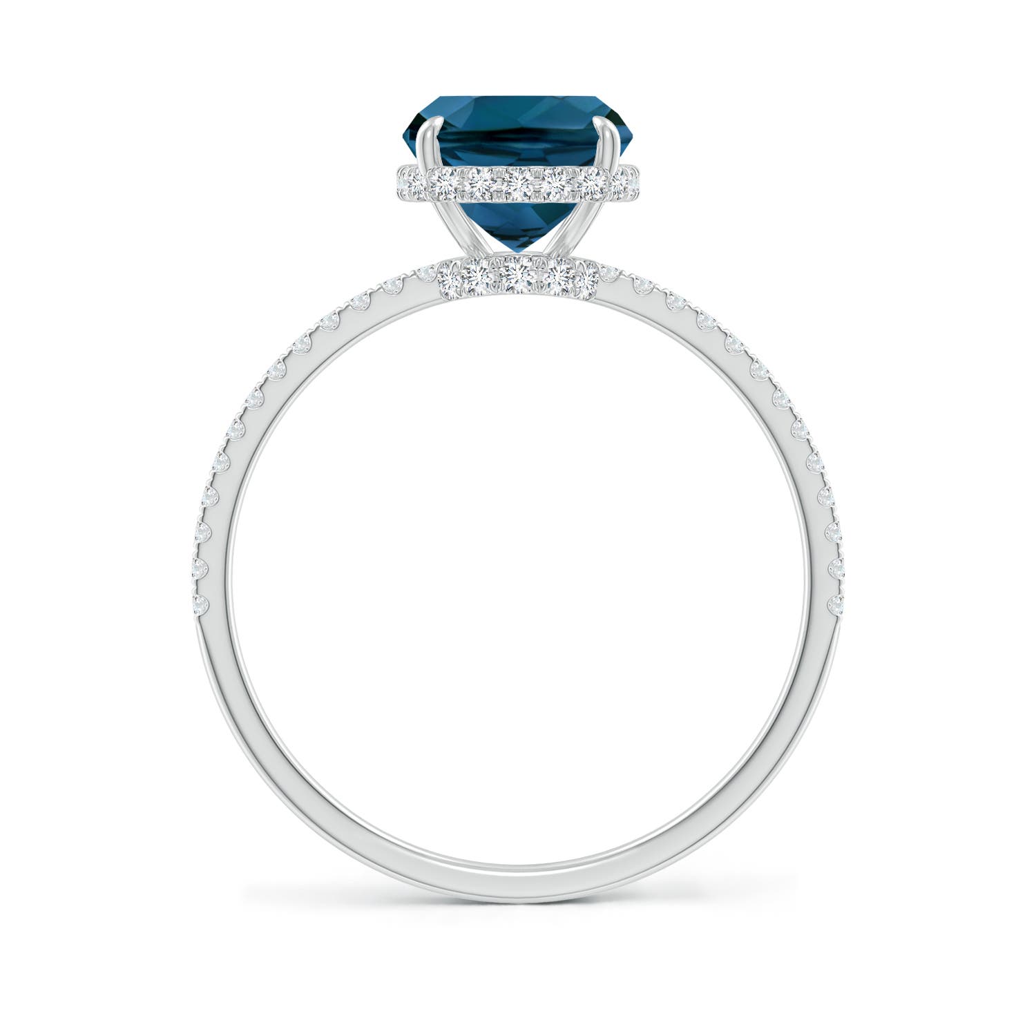 AAAA - London Blue Topaz / 2.55 CT / 14 KT White Gold