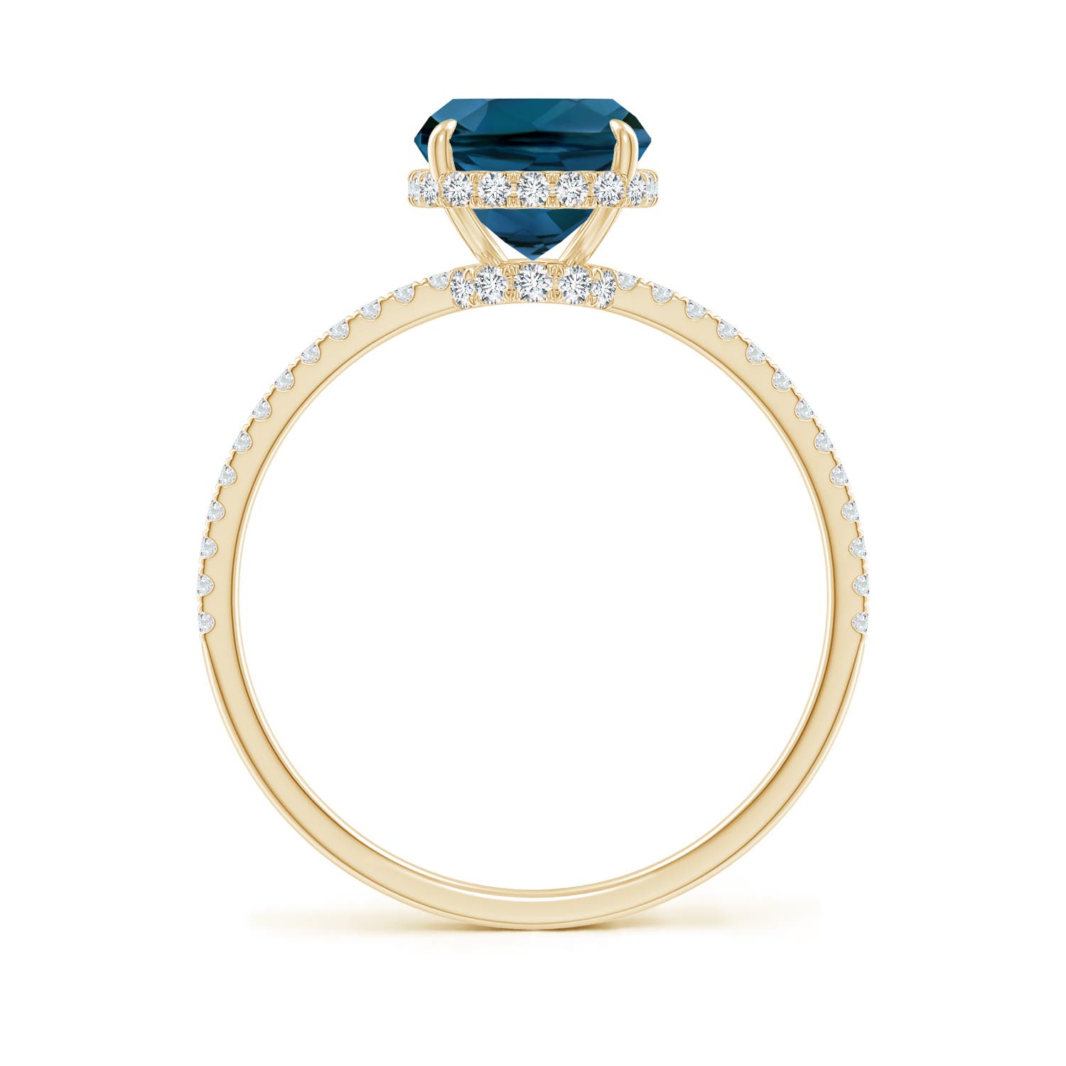 AAAA - London Blue Topaz / 2.55 CT / 14 KT Yellow Gold