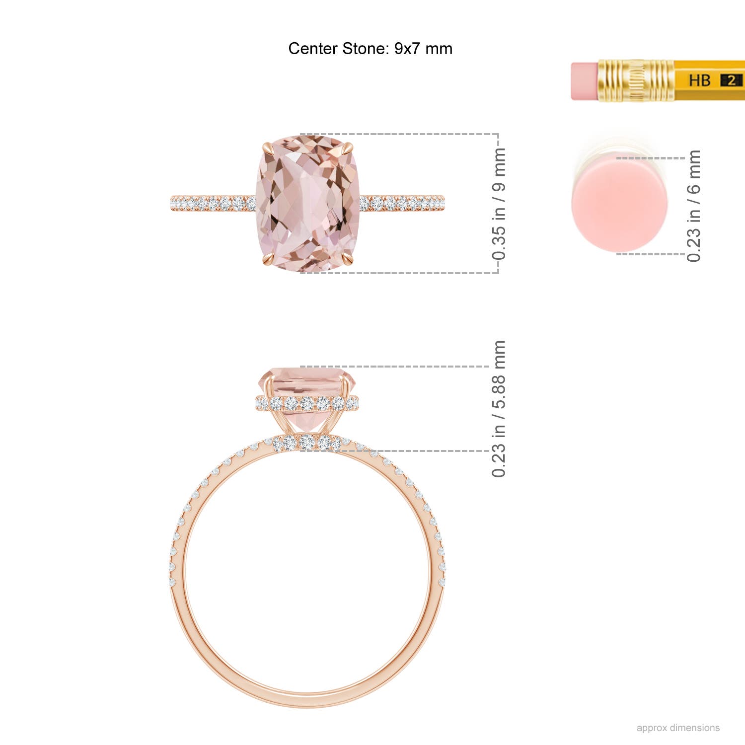 AA - Morganite / 2.15 CT / 14 KT Rose Gold