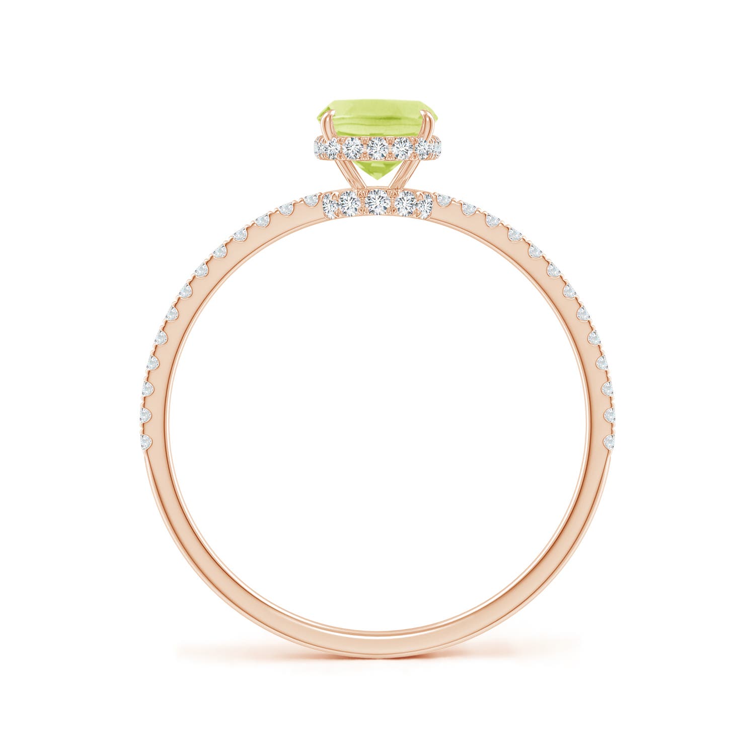 A - Peridot / 1.12 CT / 14 KT Rose Gold