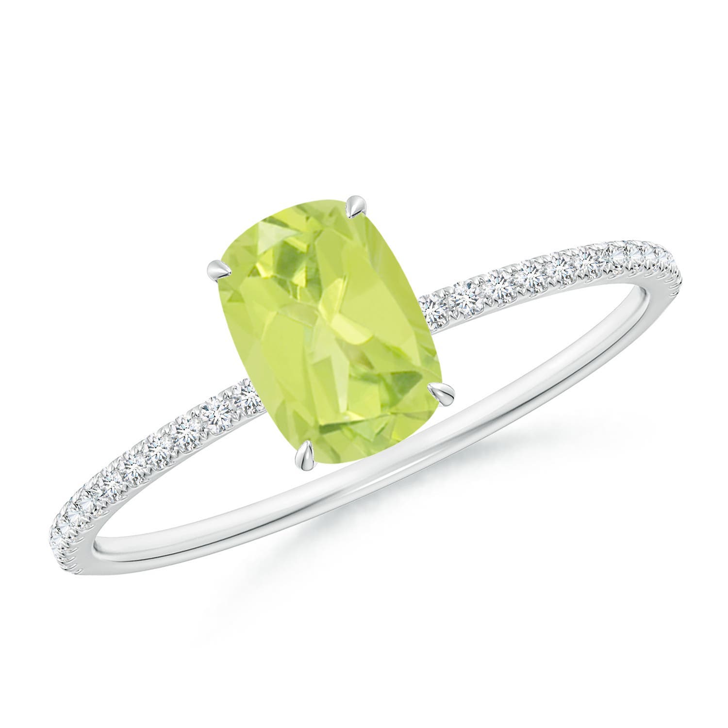 A - Peridot / 1.12 CT / 14 KT White Gold