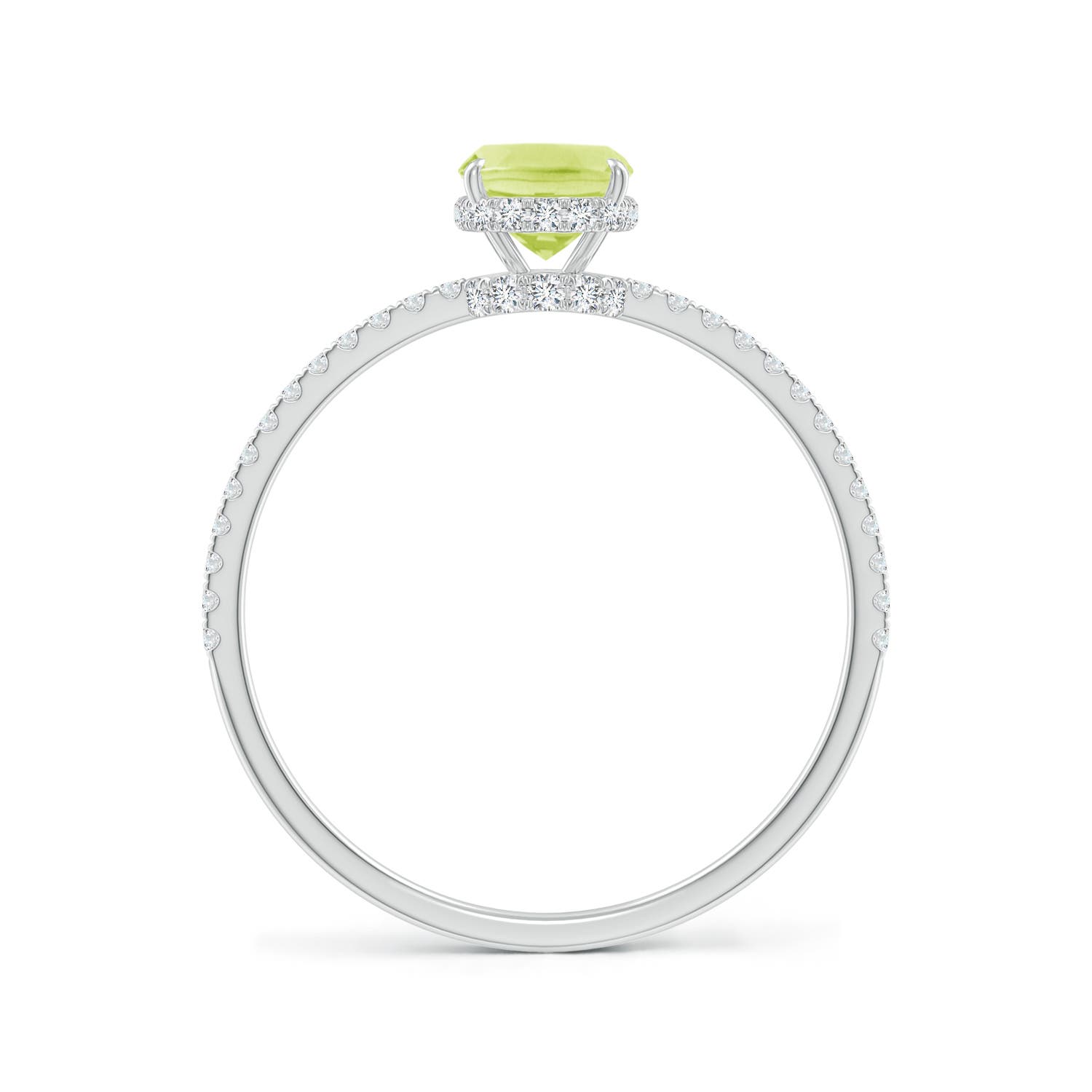 A - Peridot / 1.12 CT / 14 KT White Gold