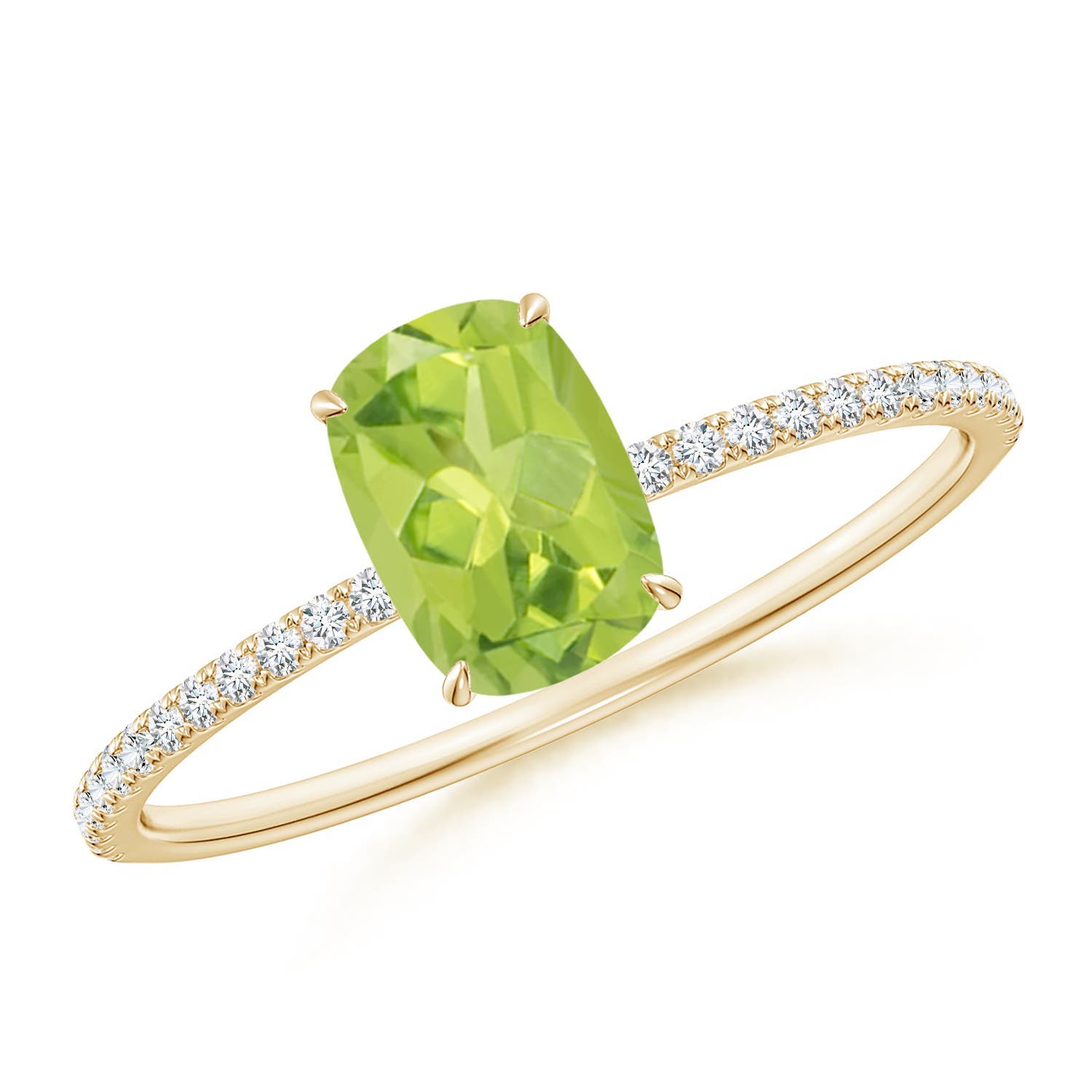 AA - Peridot / 1.12 CT / 14 KT Yellow Gold