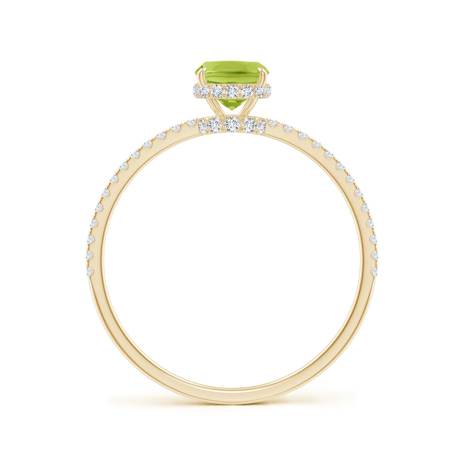 AA - Peridot / 1.12 CT / 14 KT Yellow Gold