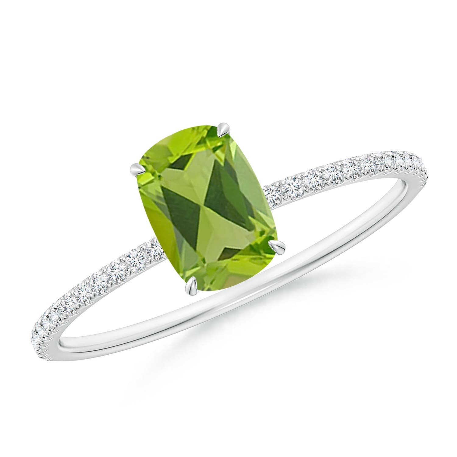 AAA - Peridot / 1.12 CT / 14 KT White Gold