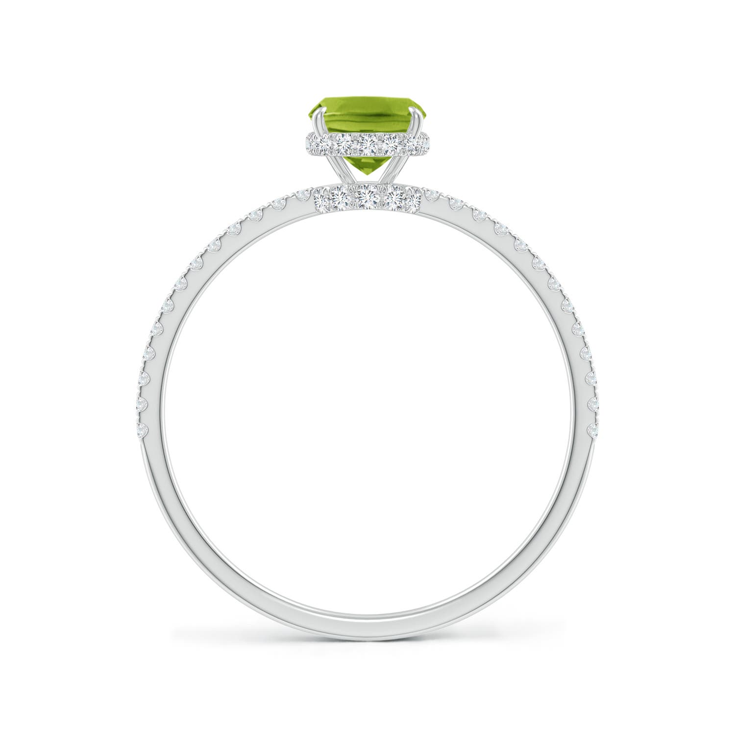 AAA - Peridot / 1.12 CT / 14 KT White Gold