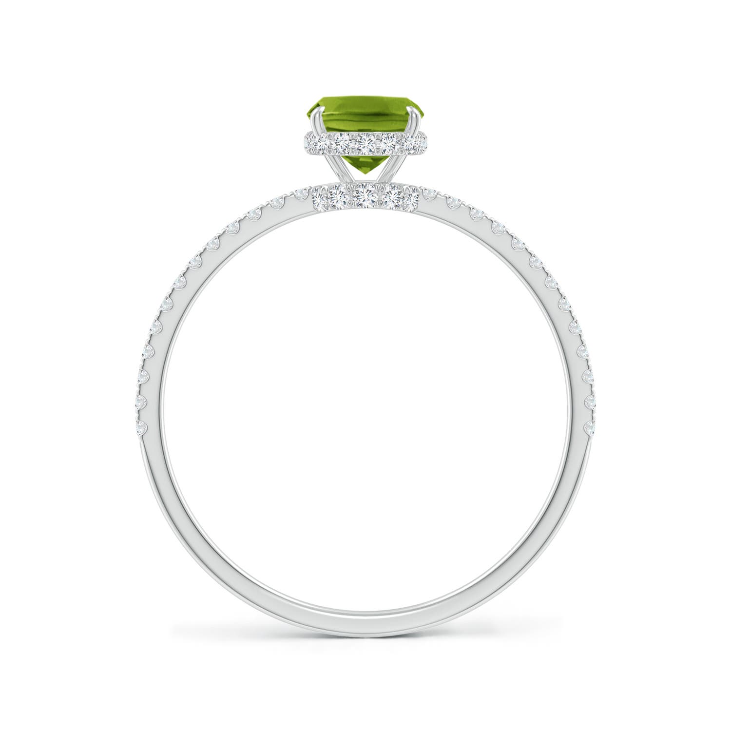 AAAA - Peridot / 1.12 CT / 14 KT White Gold