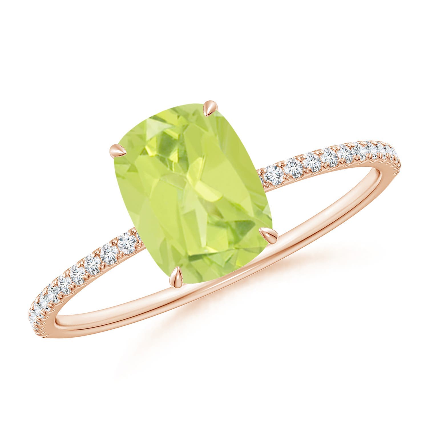 A - Peridot / 1.73 CT / 14 KT Rose Gold