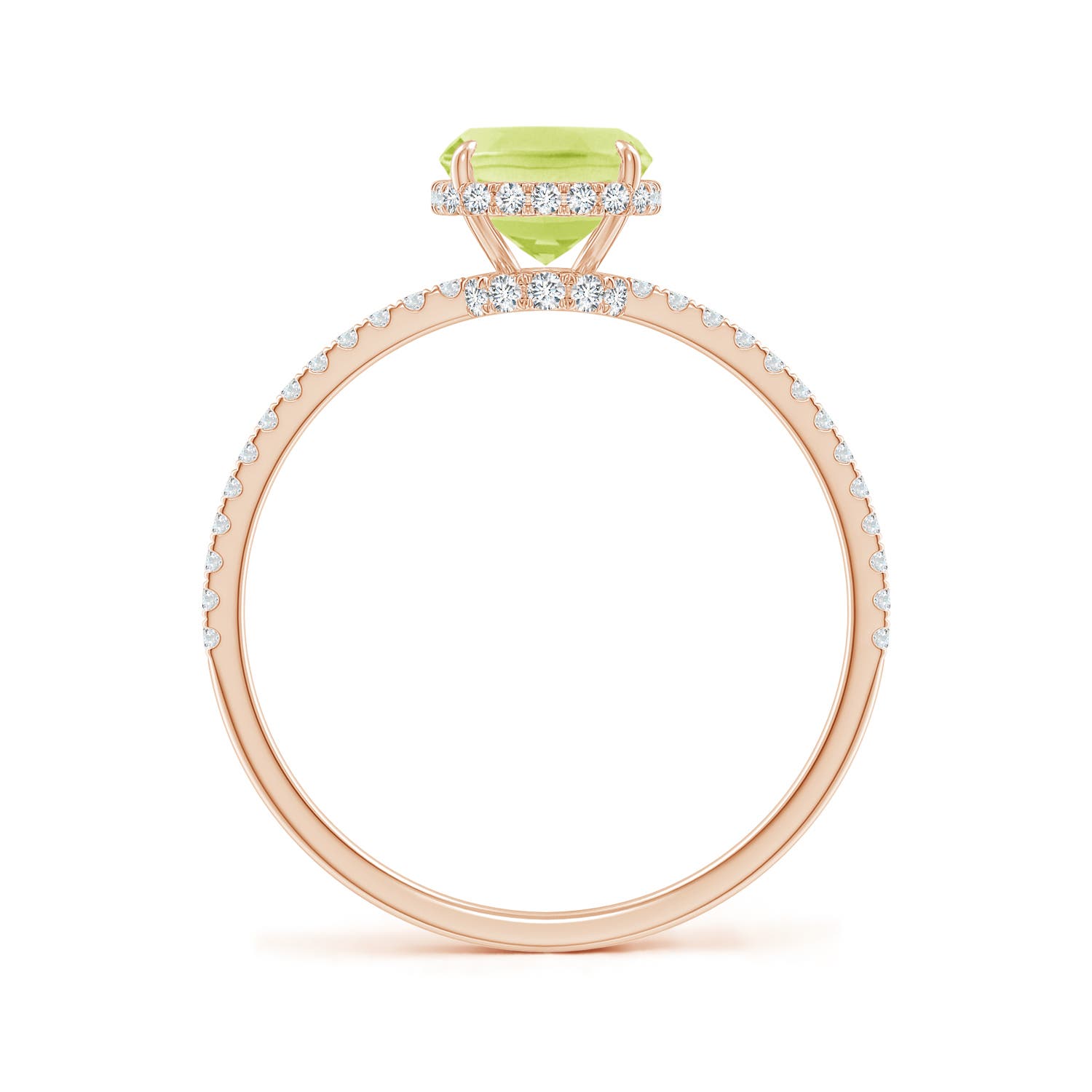 A - Peridot / 1.73 CT / 14 KT Rose Gold