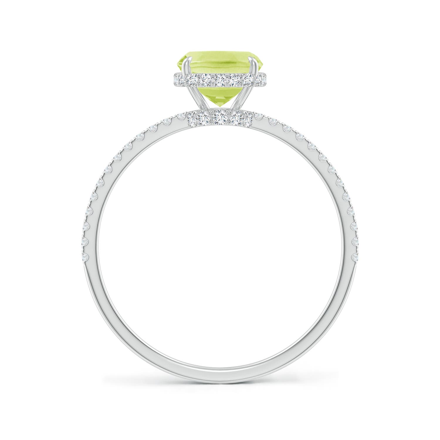 A - Peridot / 1.73 CT / 14 KT White Gold