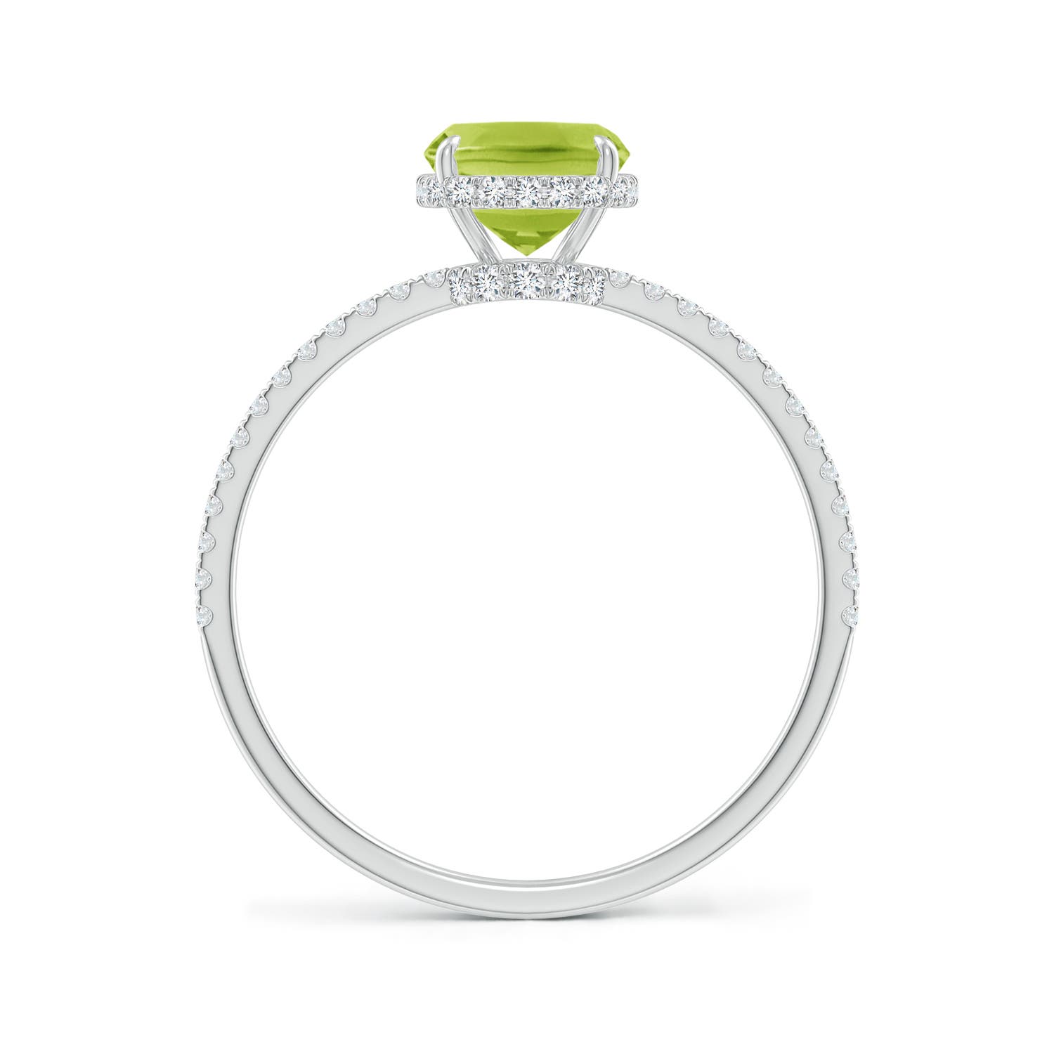 AA - Peridot / 1.73 CT / 14 KT White Gold