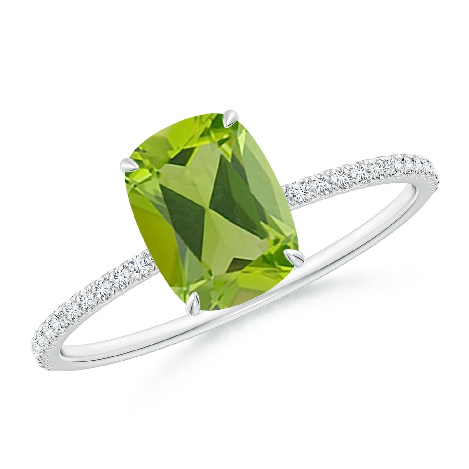 AAA - Peridot / 1.73 CT / 14 KT White Gold