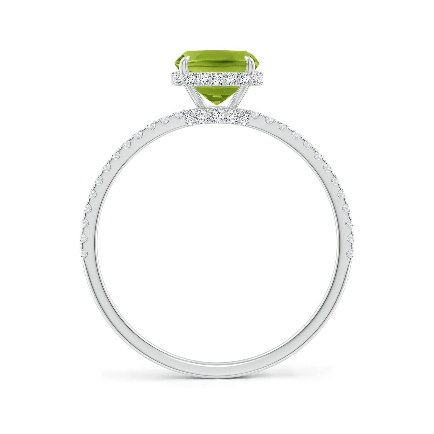 AAA - Peridot / 1.73 CT / 14 KT White Gold